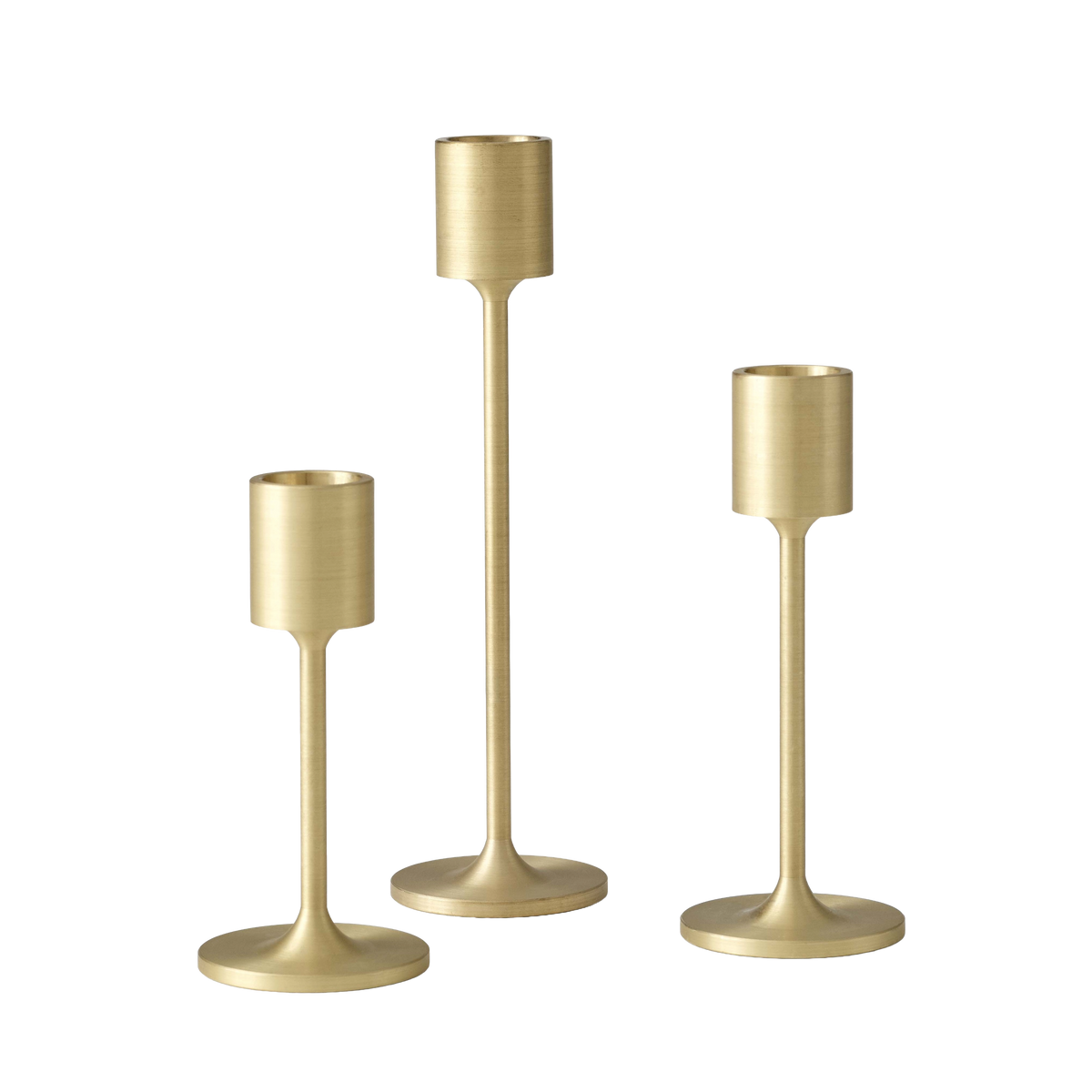 Kerzenhalter-Set COLLECT gebürstetes Messing