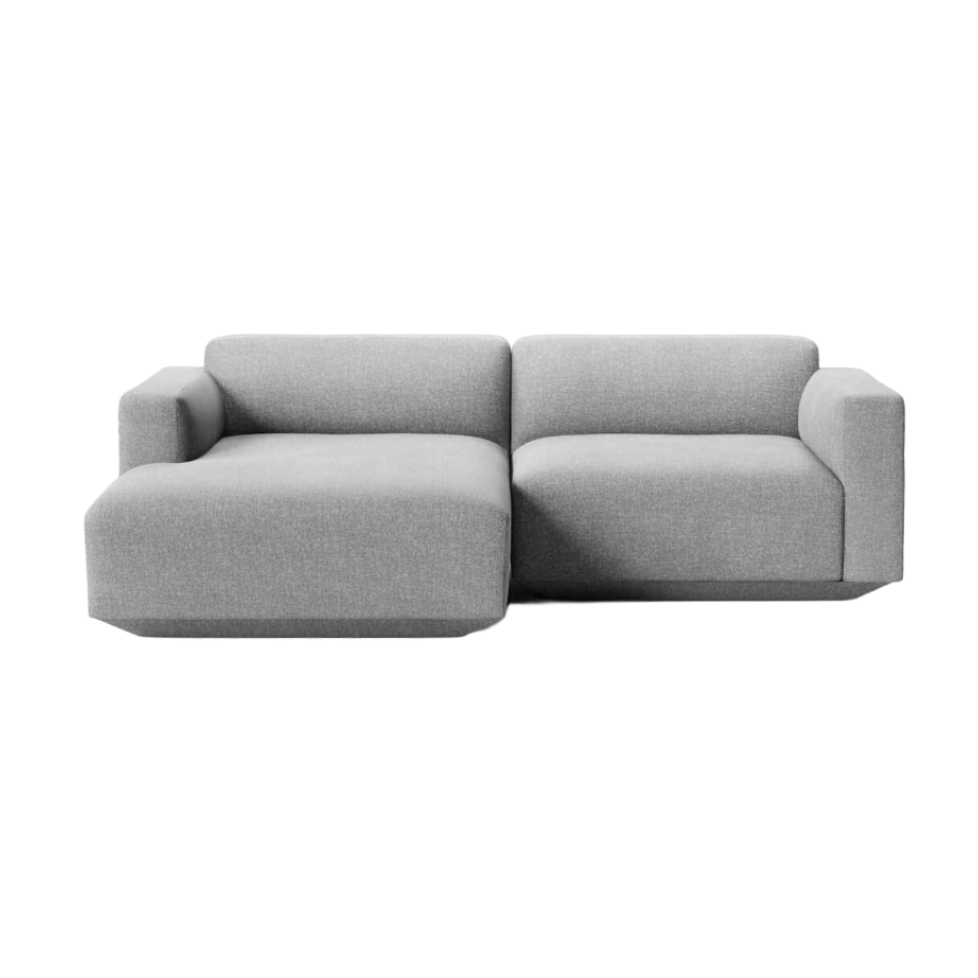 Linksseitige modulare 3-Sitzer-Couch DEVELIUS gepolstert