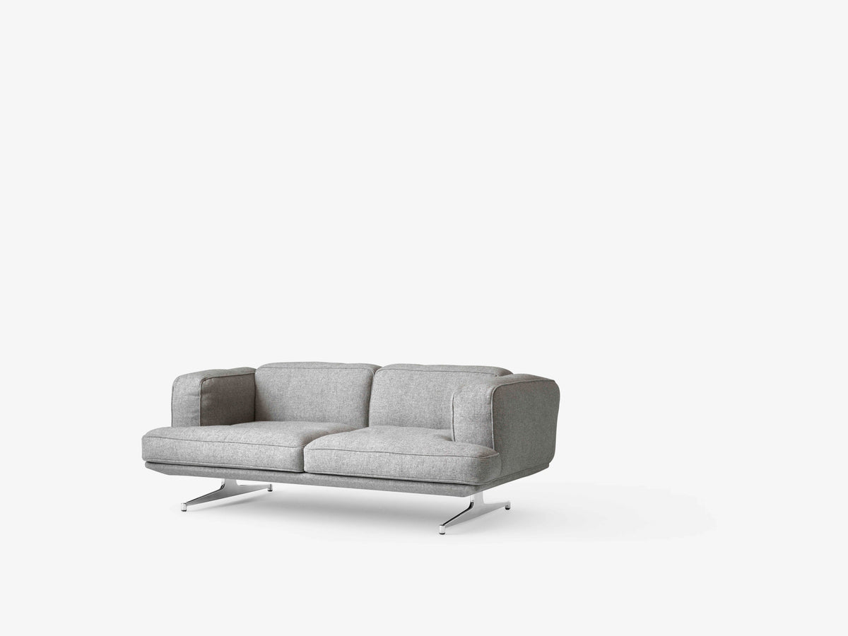 Zweisitzer-Sofa INLAND AV22 gepolstert mit Aluminiumgestell