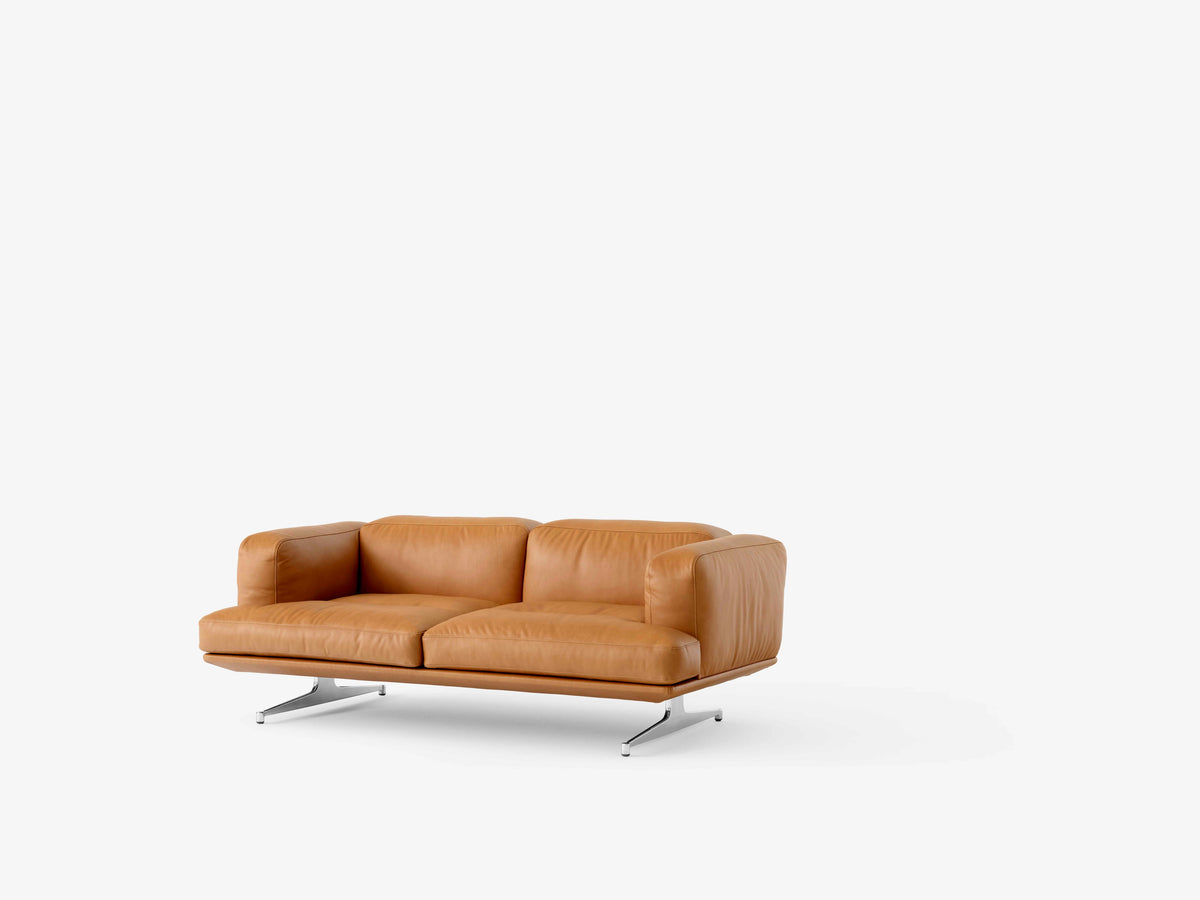 Zweisitzer-Sofa INLAND AV22 gepolstert mit Aluminiumgestell
