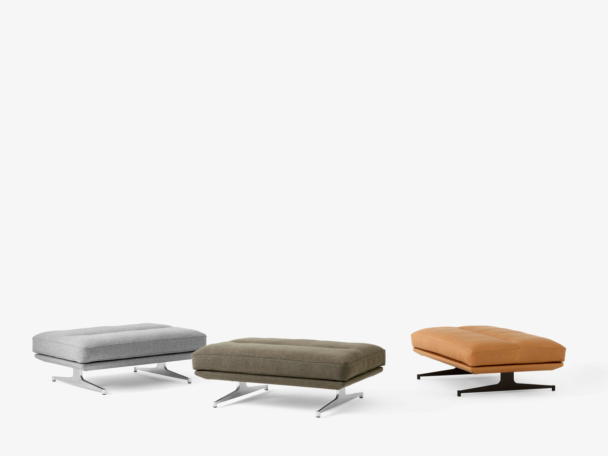 Hocker INLAND AV32 gepolstert mit schwarzem Gestell