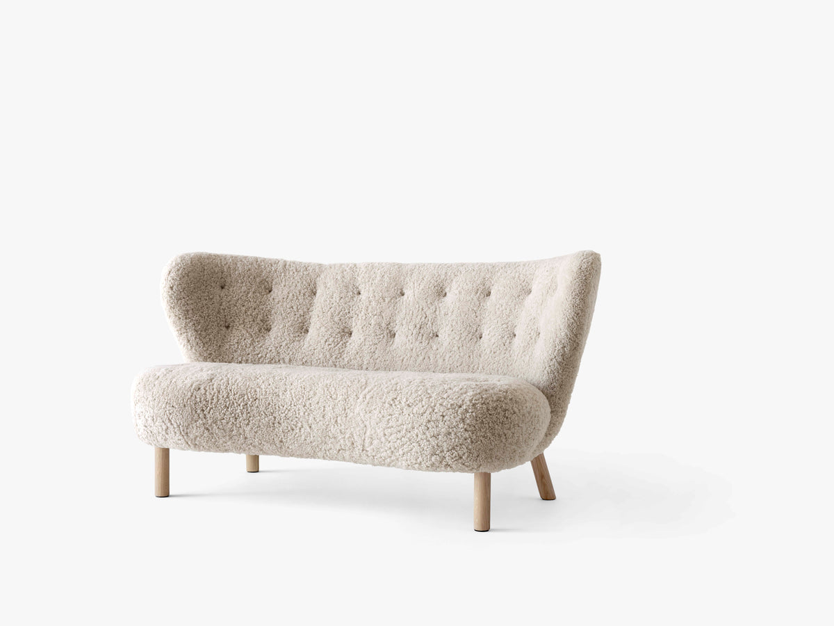 Zweisitzer-Sofa LITTLE PETRA VB2 mit Eichenholzgestell