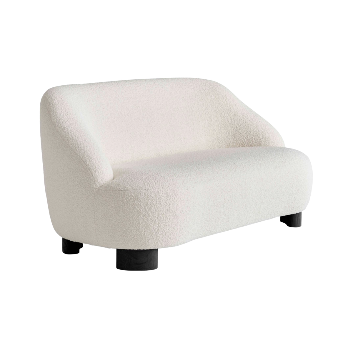 Zweisitzer-Sofa MARGAS LC3 mit schwarzem Eichenfuß