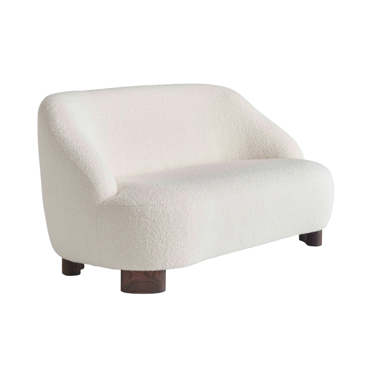 Zweisitzer-Sofa MARGAS LC3 mit Nussbaumfuß
