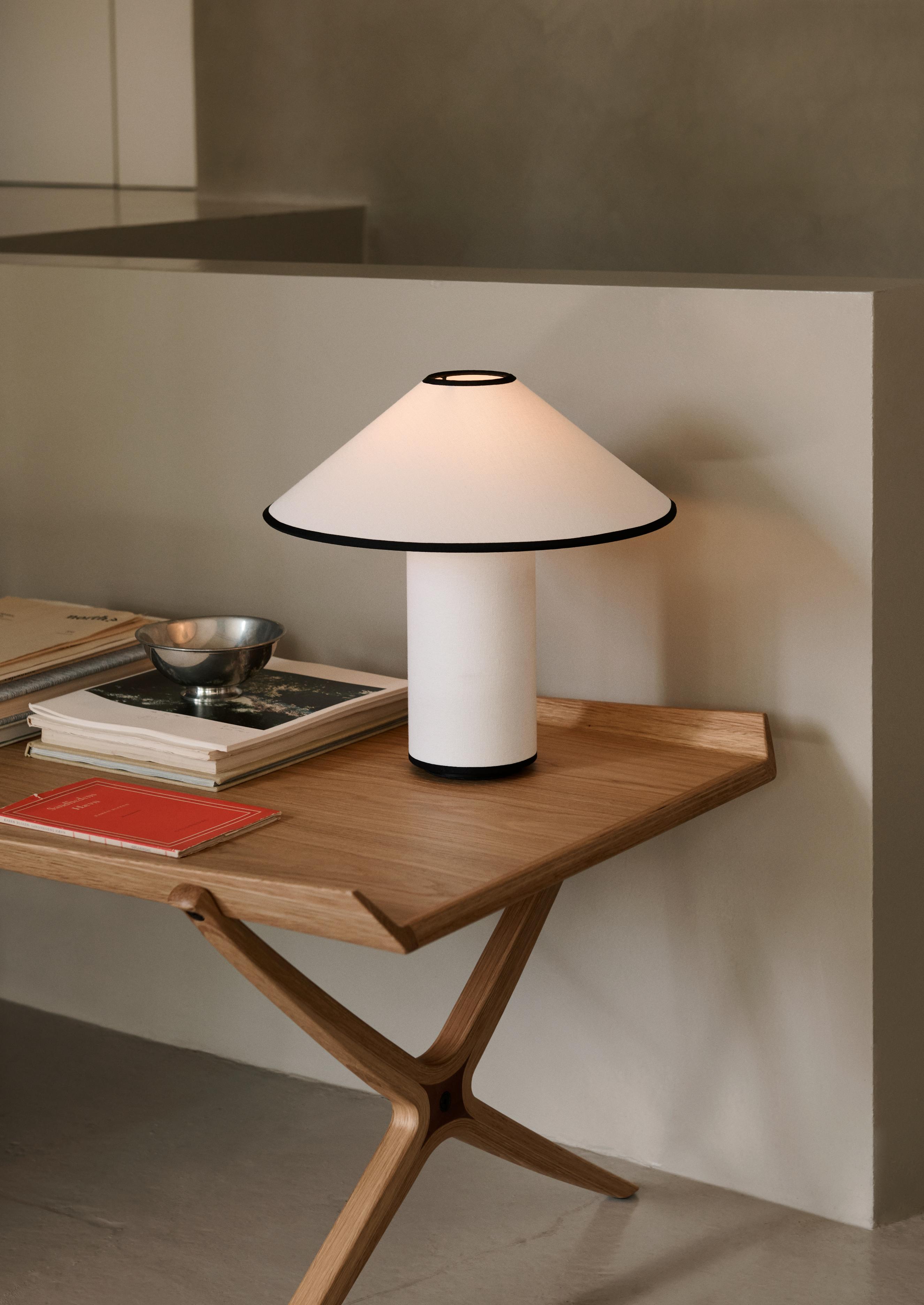 COLETTE ATD6 Table Lamp in White with Black Finish
