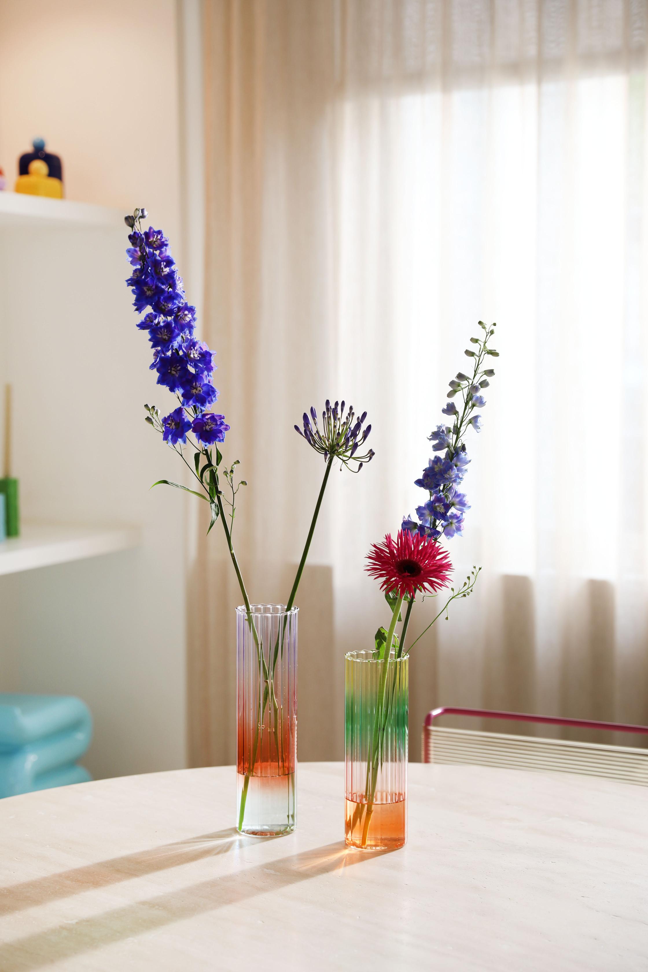 Vase GRADIENT lila mit orange