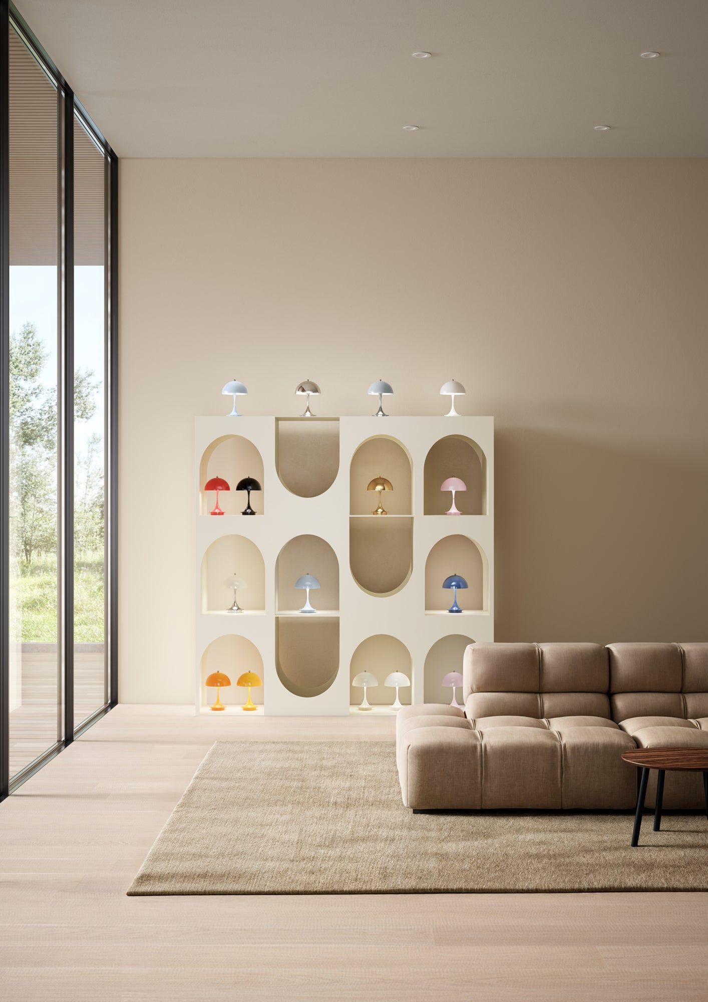 Tragbare Lampe PANTHELLA 160 verchromt