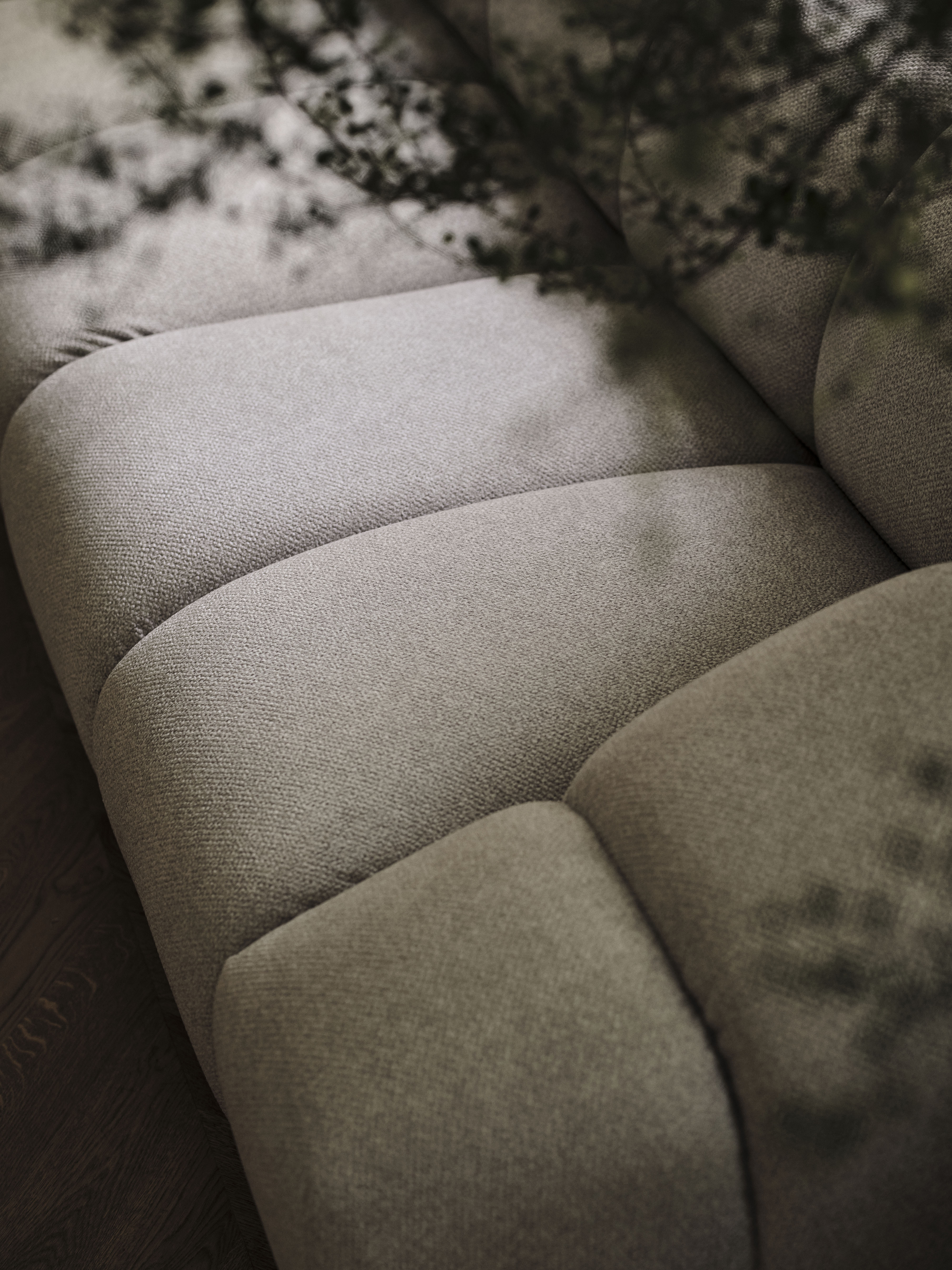 Sofa 3-Sitzer DIANA dunkelbeige Chenille