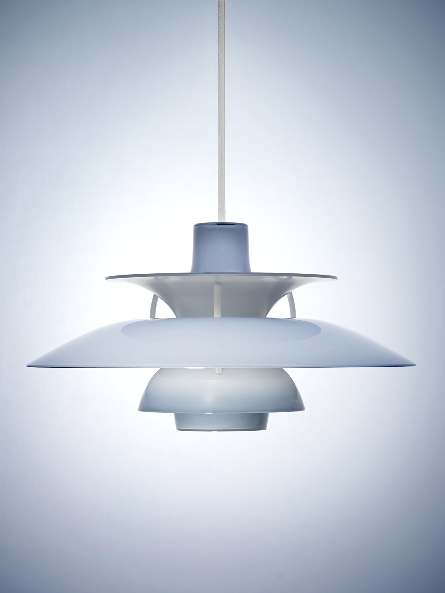 Lampa wisząca PH 5 OPAL błękitny