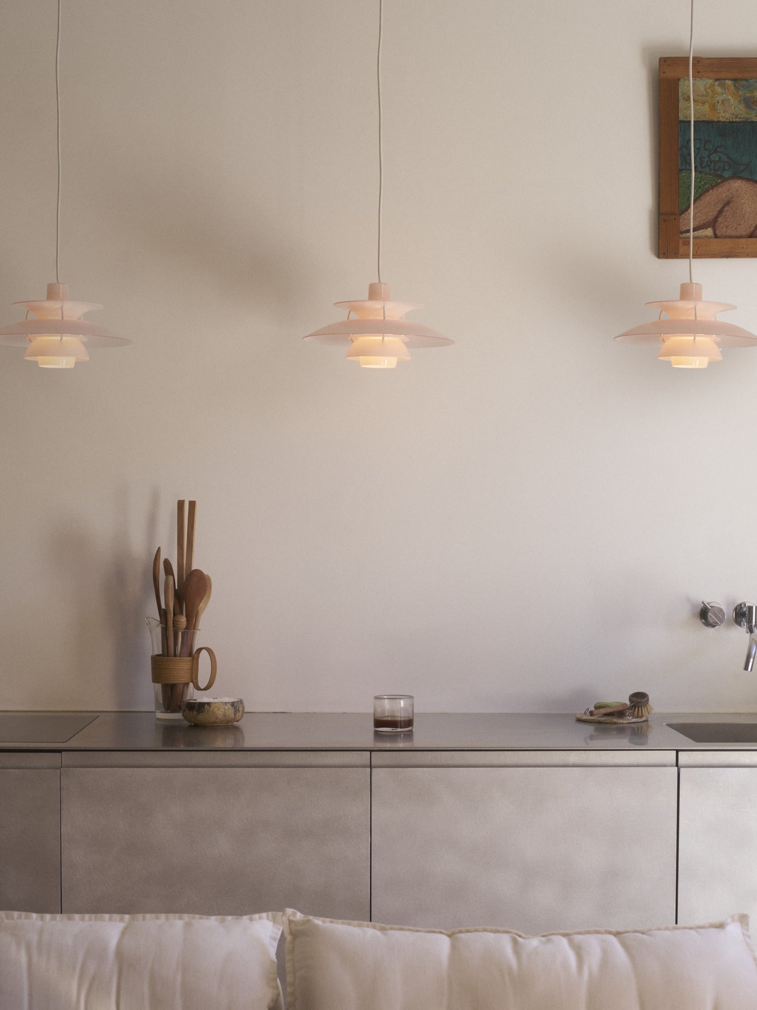 Lampa wisząca PH 5 OPAL jasnoróżowy