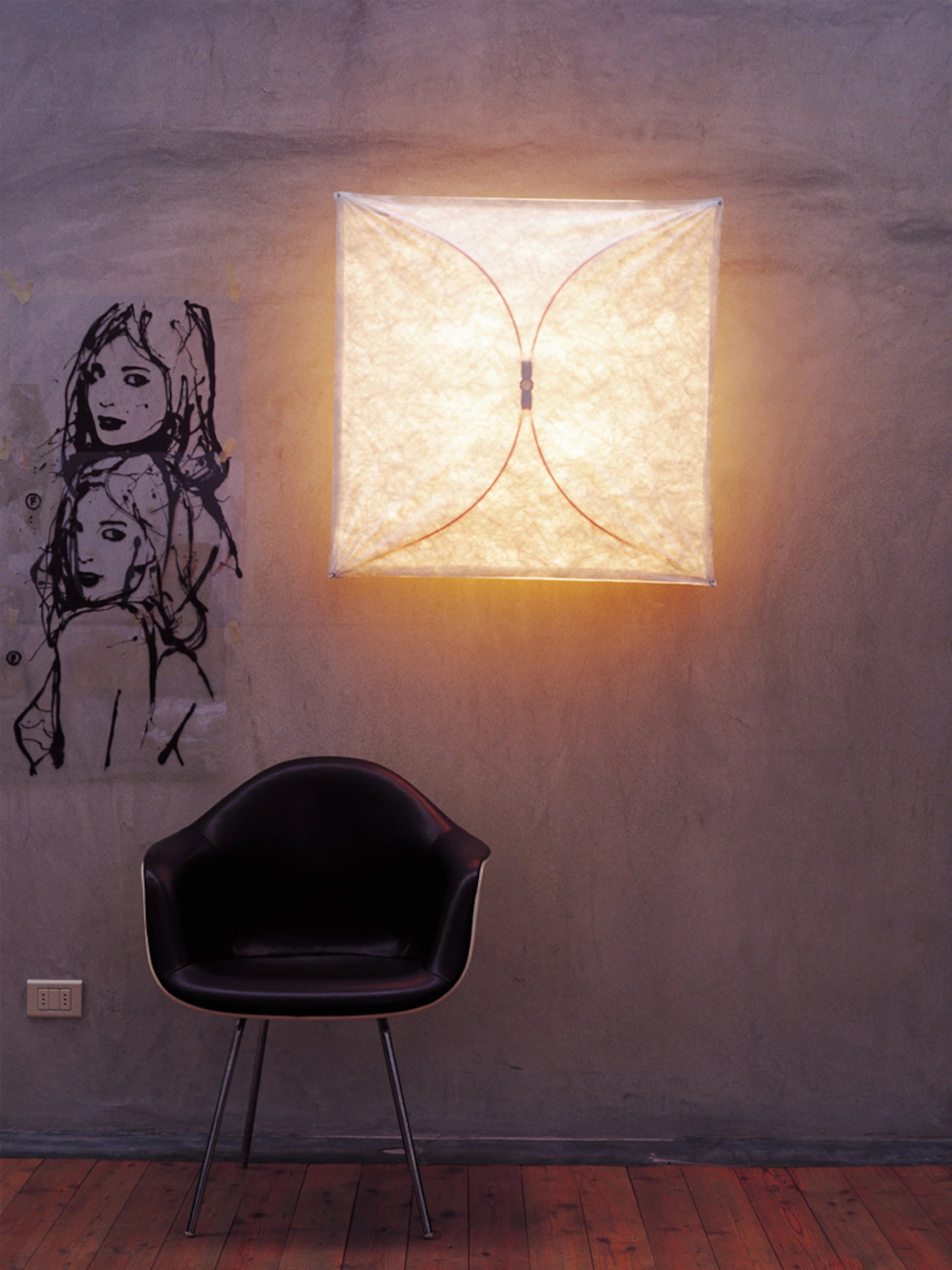 ARIETTE Wall Lamp Fabric and Fiberglass