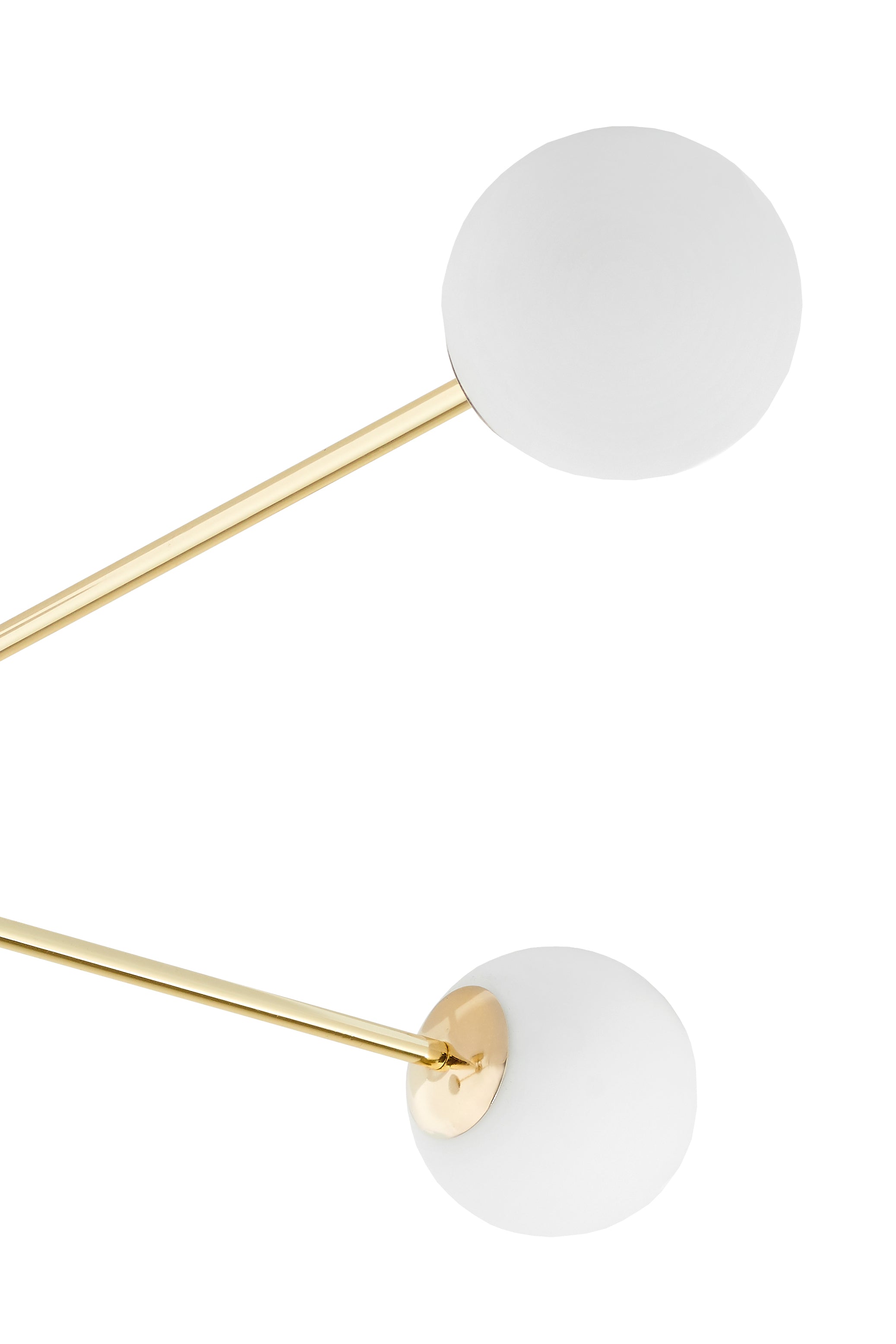 Deckenlampe ASTRA 4 gold mit weißem Schirm