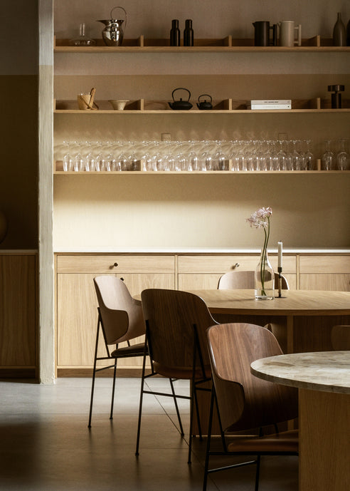 Stuhl PENGUIN braunes Leder