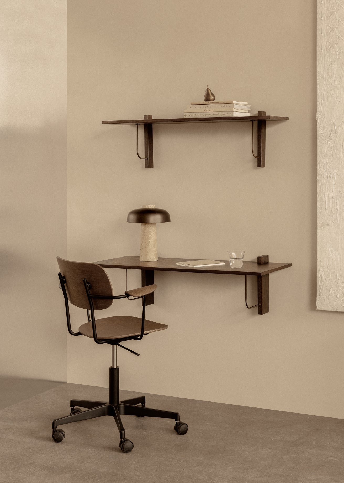 Schreibtisch CORBEL dunkle Eichenfurnier
