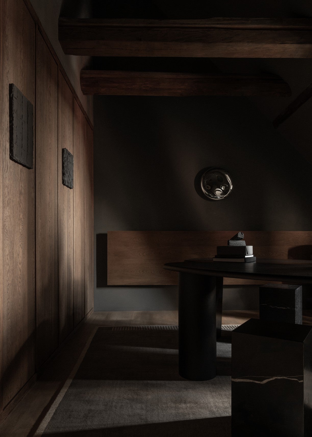 ECLIPSE Schreibtisch aus schwarzem Eichenholz