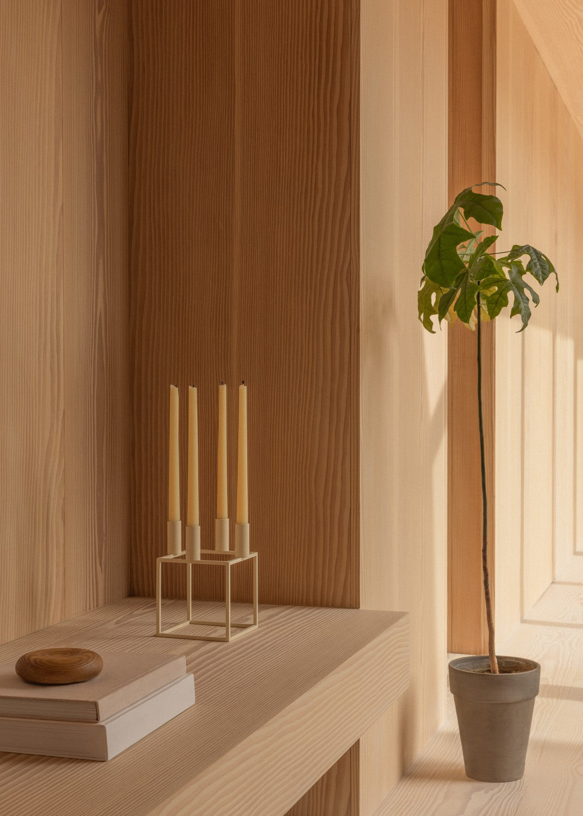 Silver KUBUS Candle Holder