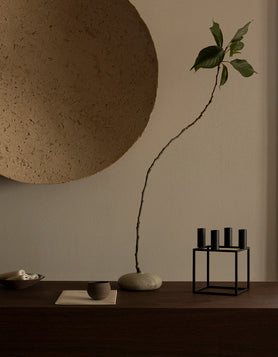 Silver KUBUS Candle Holder