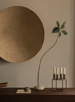 Silver KUBUS Candle Holder