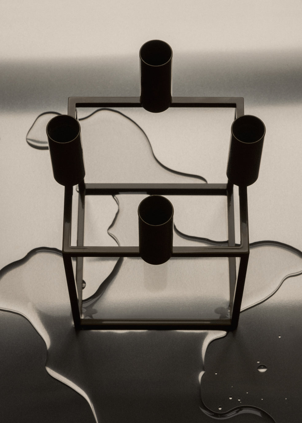 Silver KUBUS Candle Holder