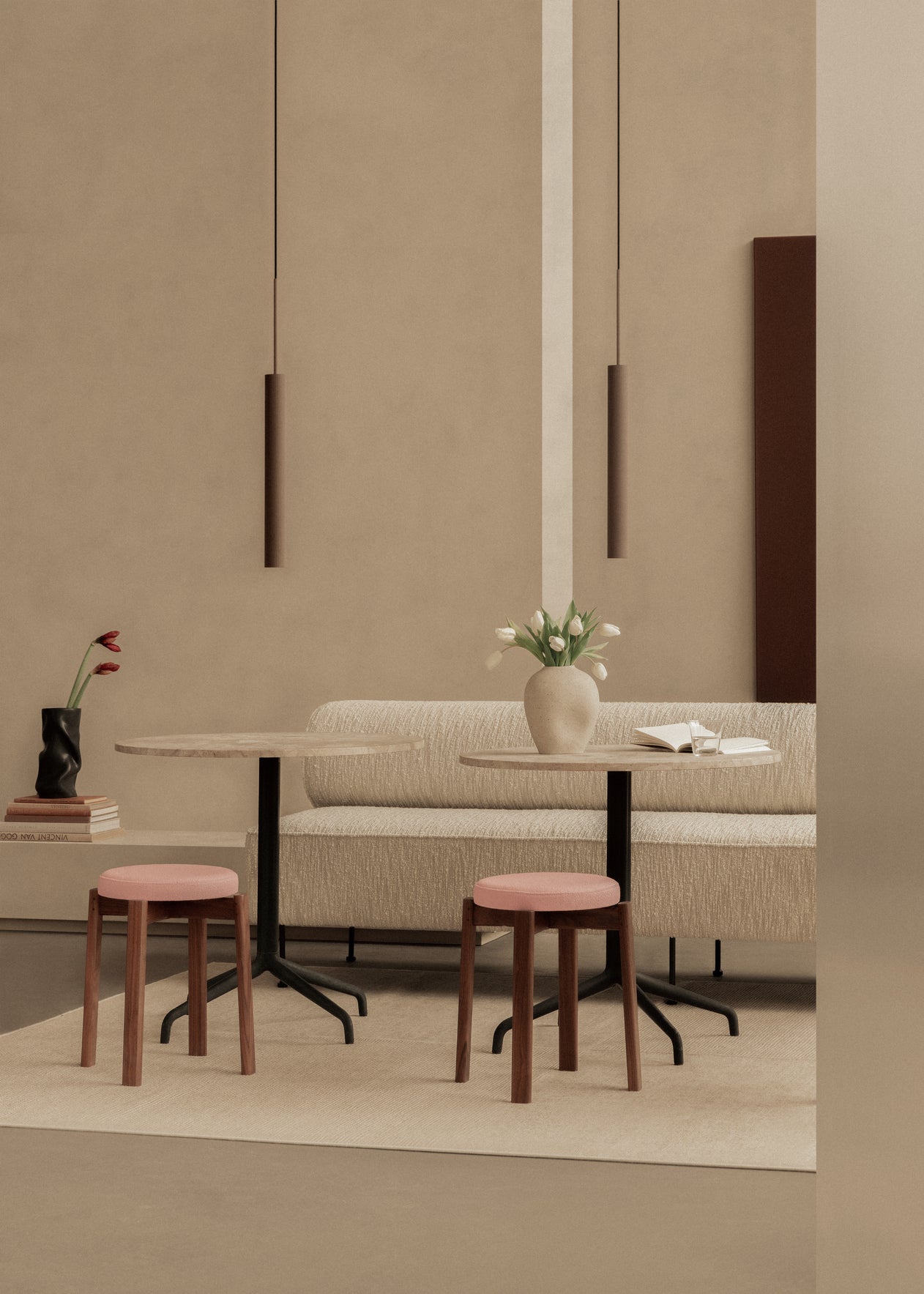 HARBOUR bar table beige stone