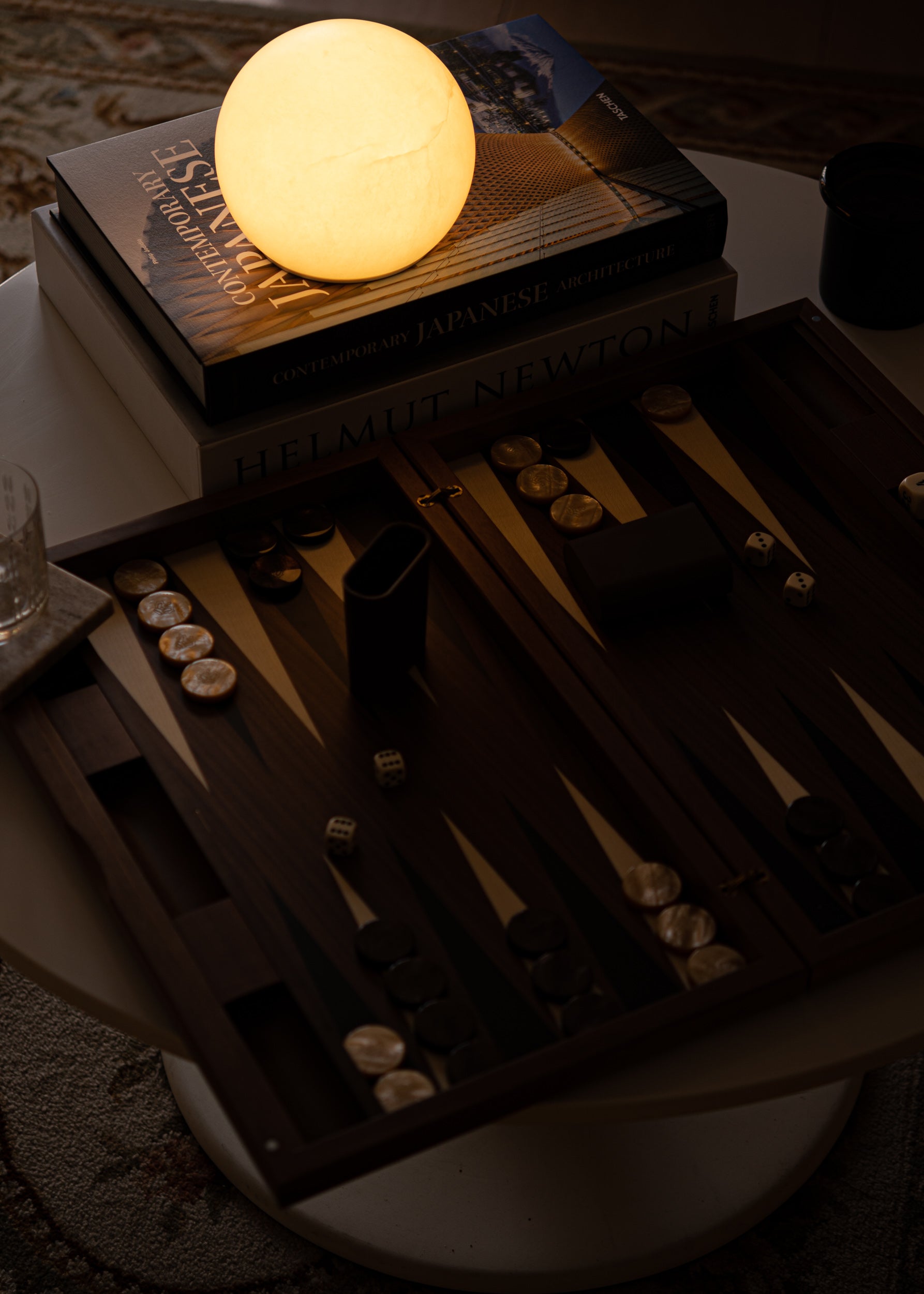 Portable Lamp AUGURISTO White Alabaster