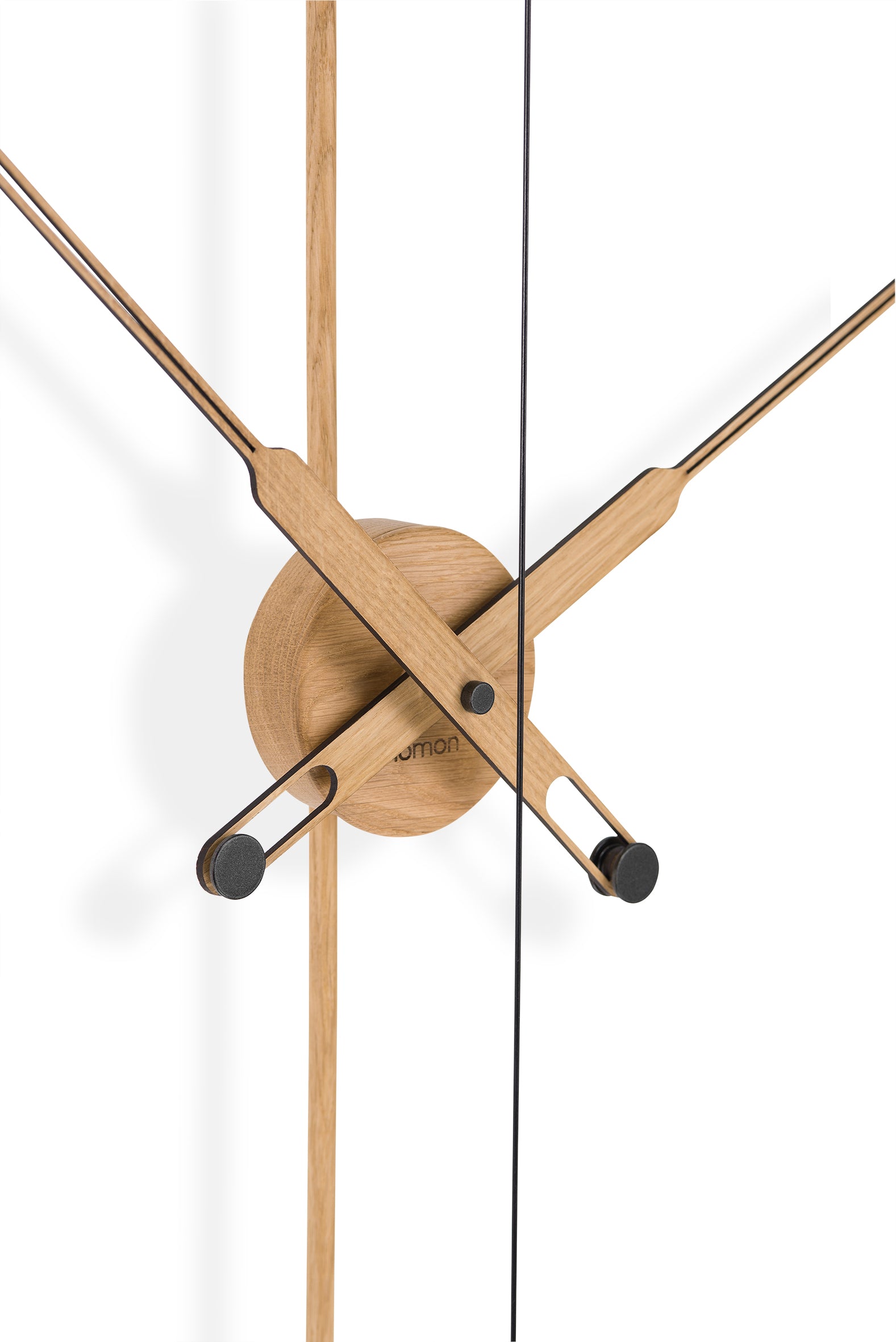 BARCELONA PREMIUM wall clock in oak wood with black