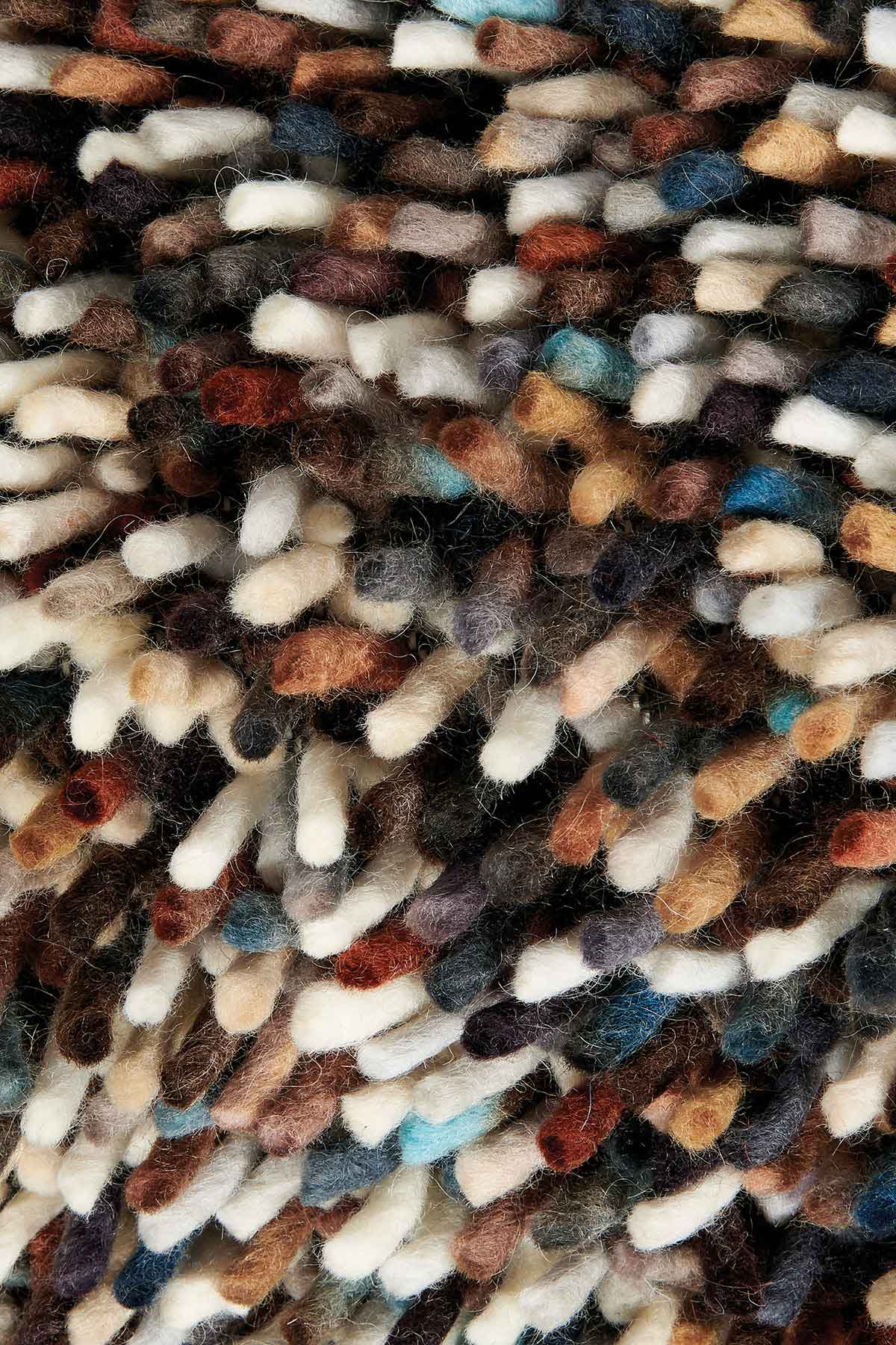Dots Brown Carpet with Long Pile