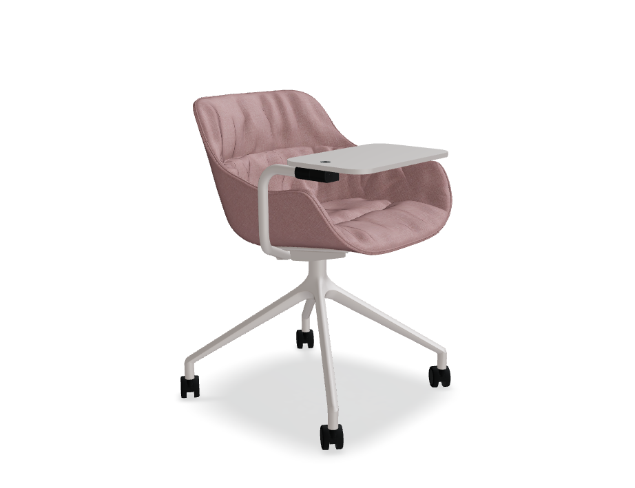 Swivel chair Baltic Soft Duo aluminum base with wheels to a hard surface