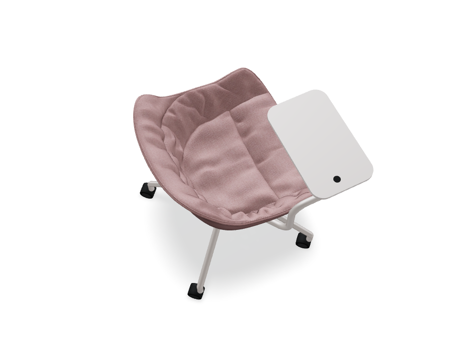 Swivel chair Baltic Soft Duo aluminum base with wheels to a hard surface