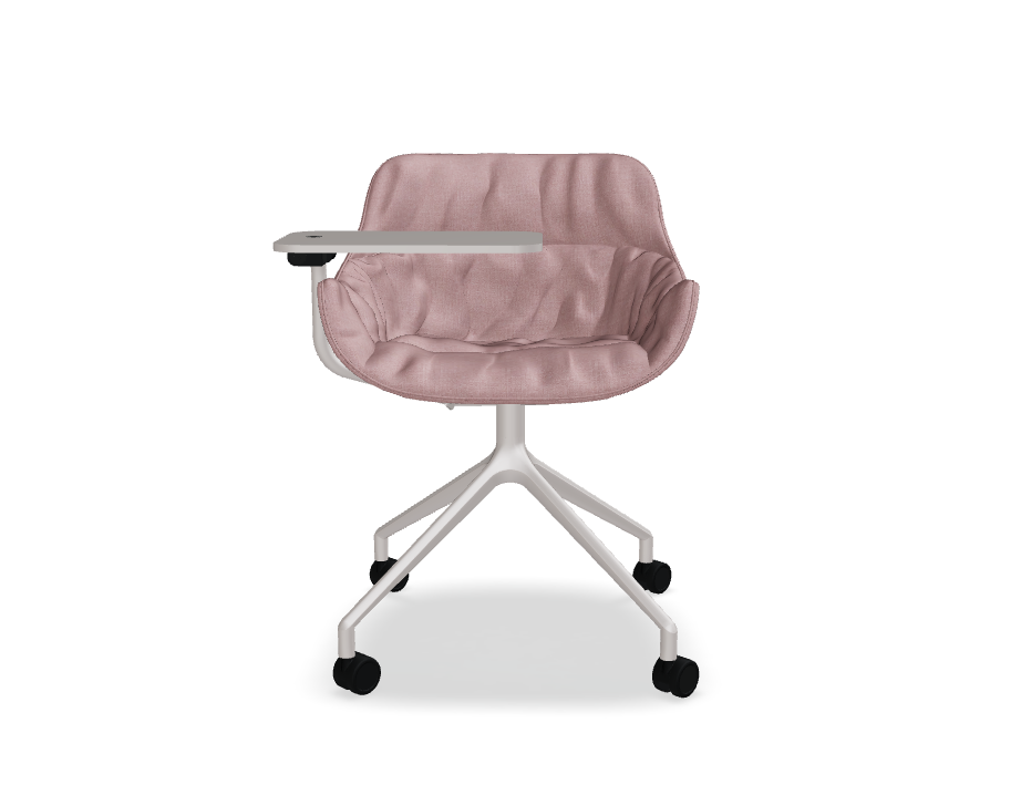 Swivel chair Baltic Soft Duo aluminum base with wheels to a hard surface