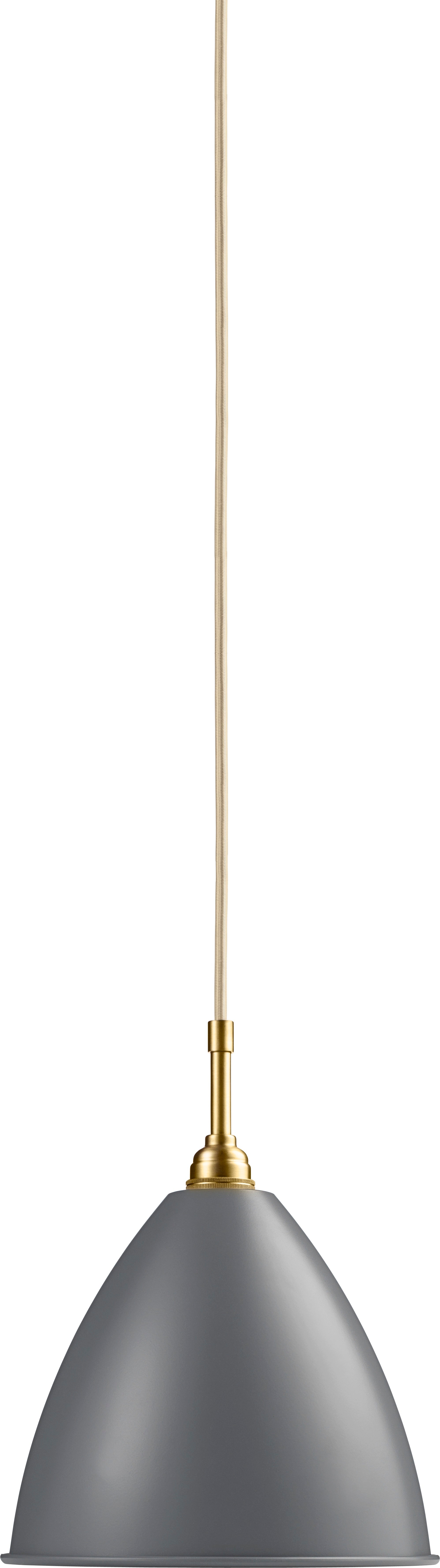 BESTLITE BL9 Pendant Lamp in Brass with Gray Shade