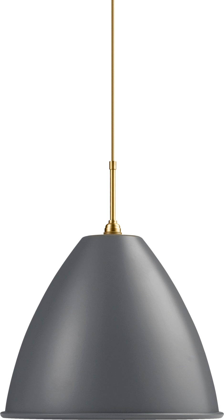 BESTLITE BL9 Pendant Lamp in Brass with Gray Shade