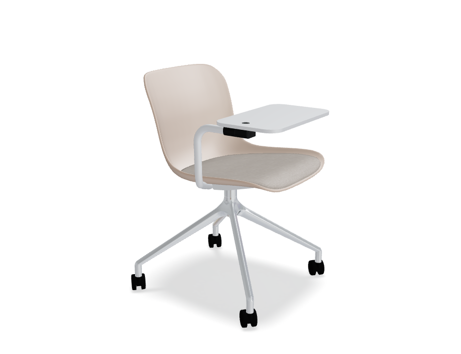 Swivel chair Baltic 2 remix aluminum polished with wheels to a hard surface