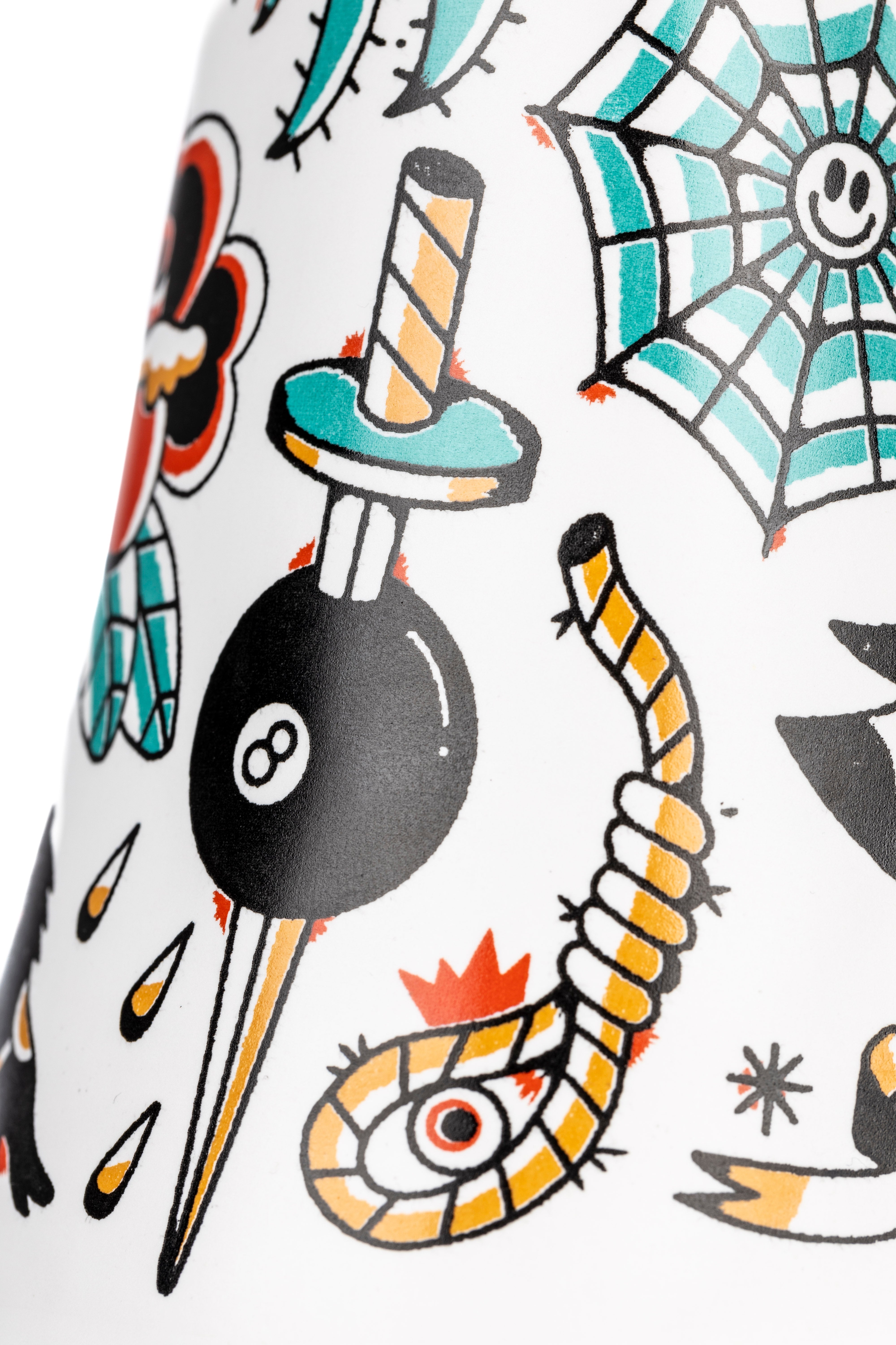 LIBERTY MATTERS vase white with colorful pattern