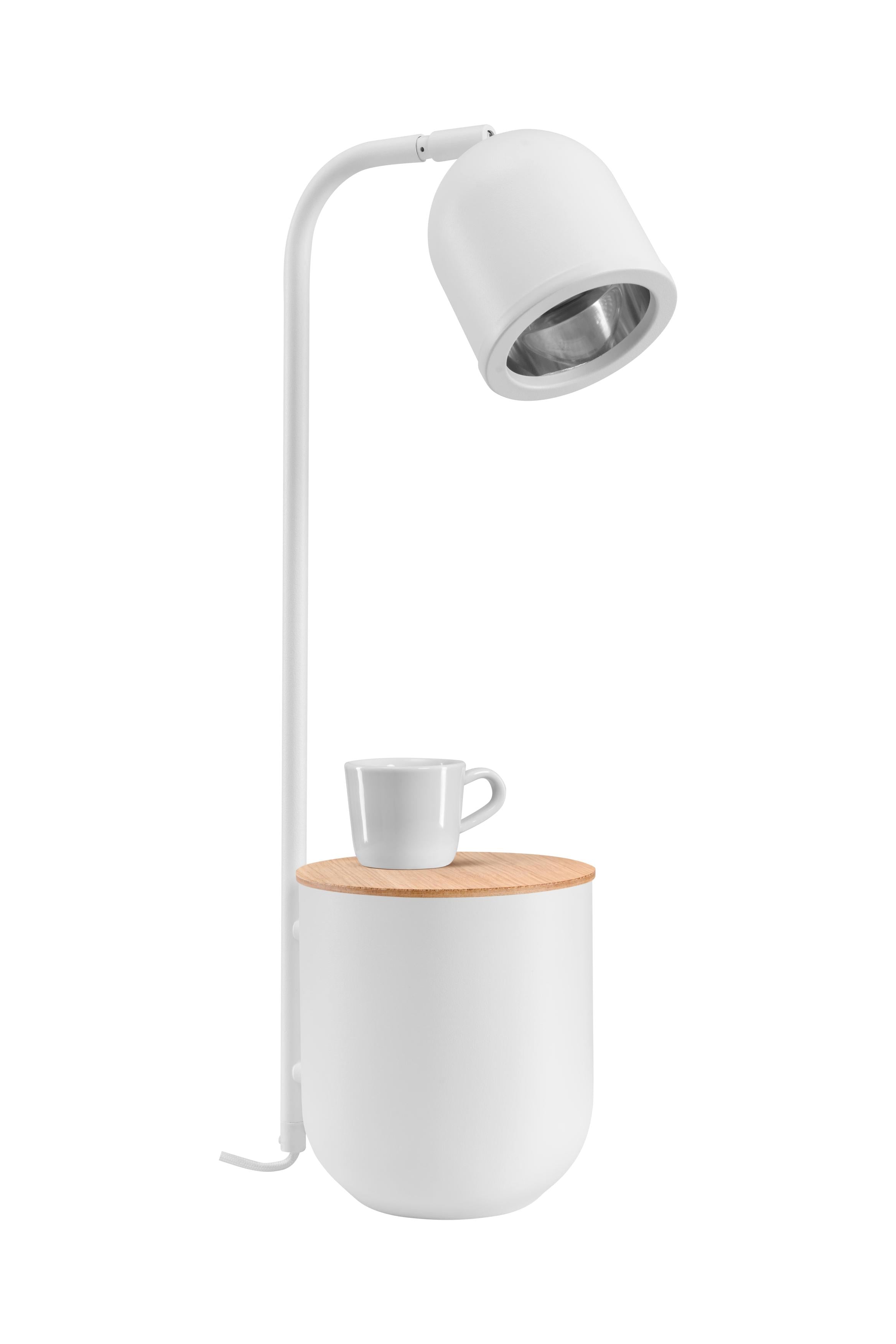 Schreibtischlampe BOTANICA WOOD weiß