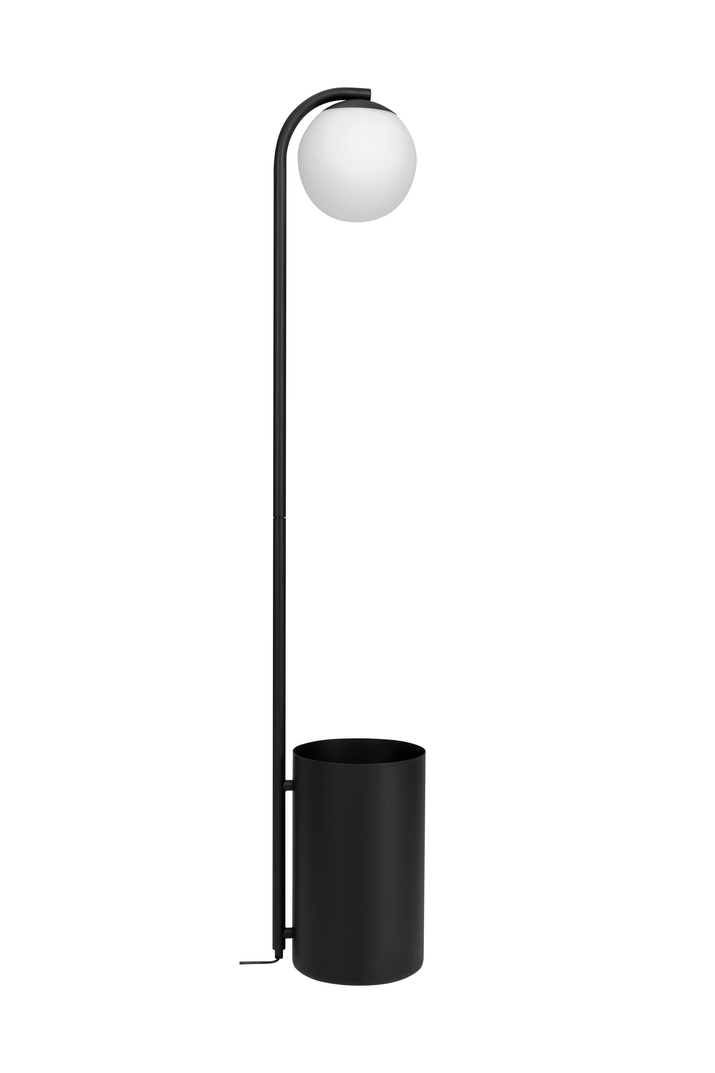 BOTANICA DECO XL black floor lamp with table