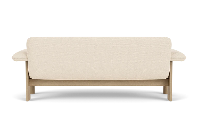 Sofa BRASILIA creme mit Eichenbasis