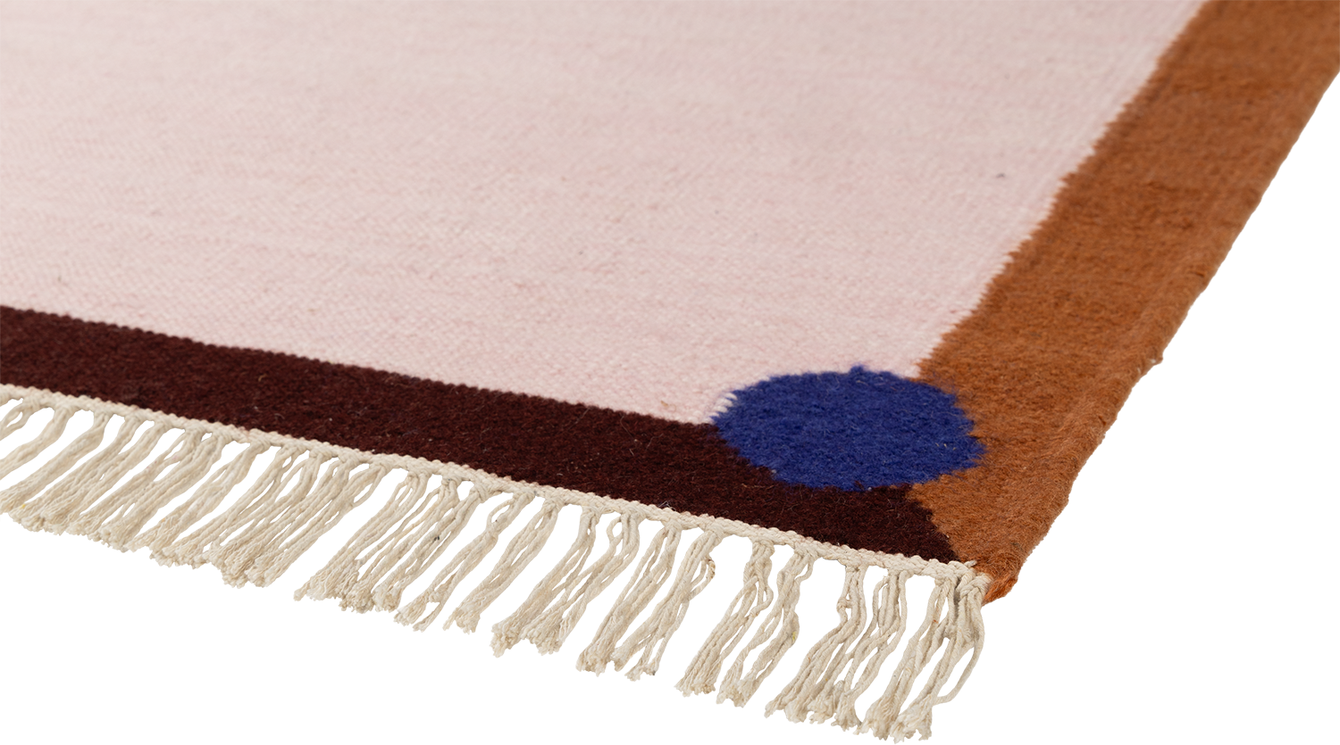 BERLIN rug in pink with orange and navy