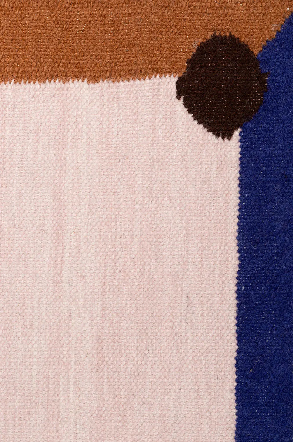 BERLIN rug in pink with orange and navy