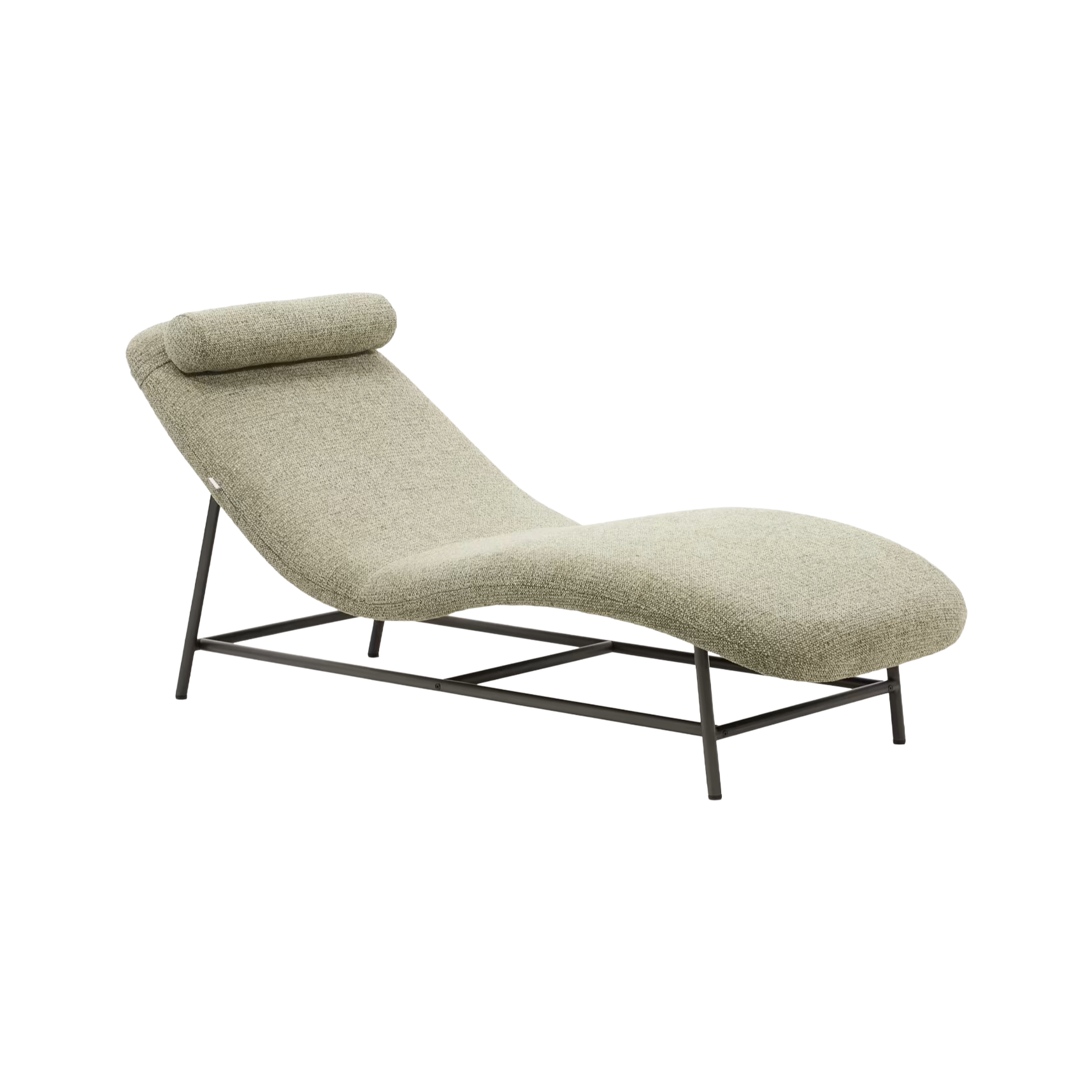 Szezlong OSLA hellgrün mit schwarzem Gestell