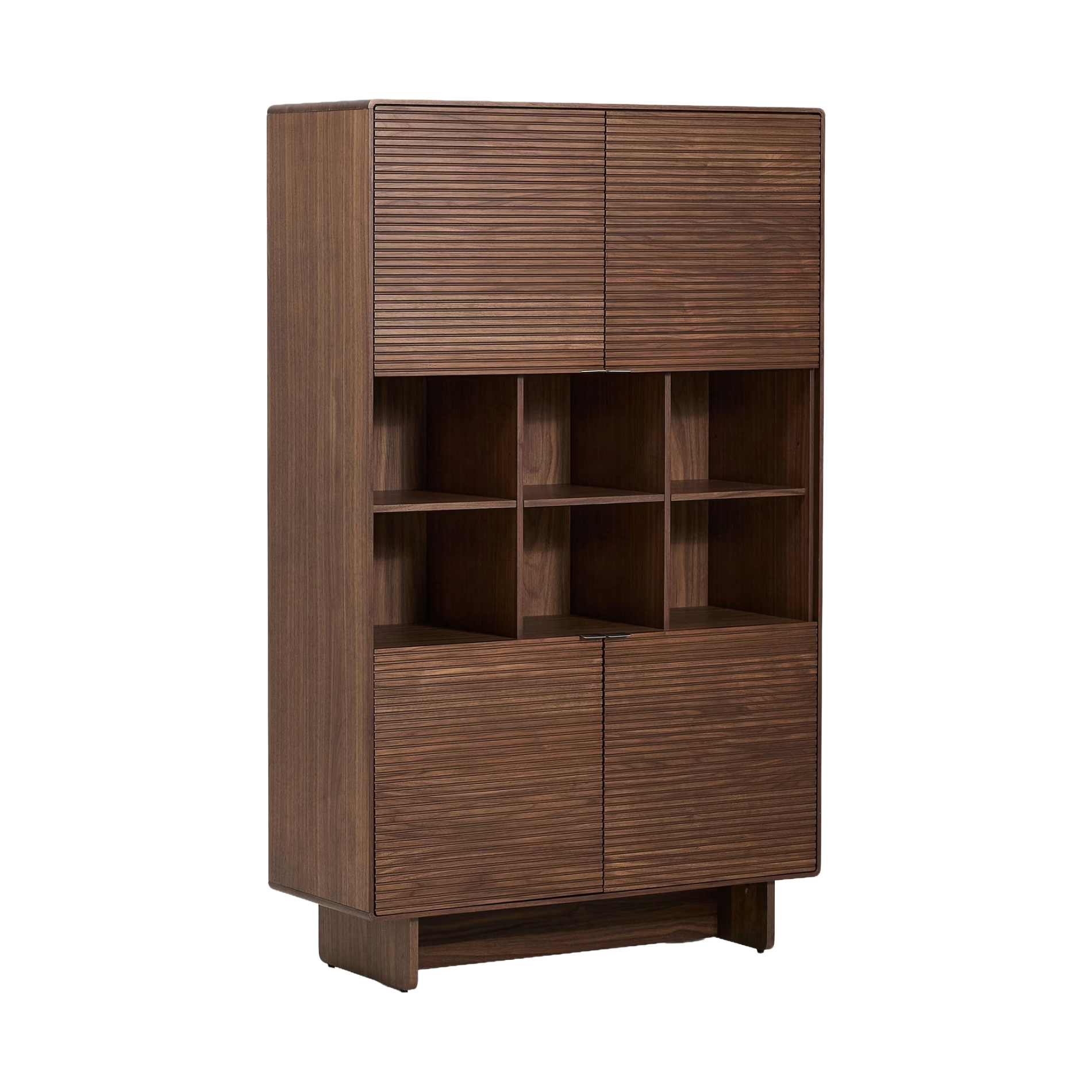 NORLEN display cabinet dark brown walnut veneer
