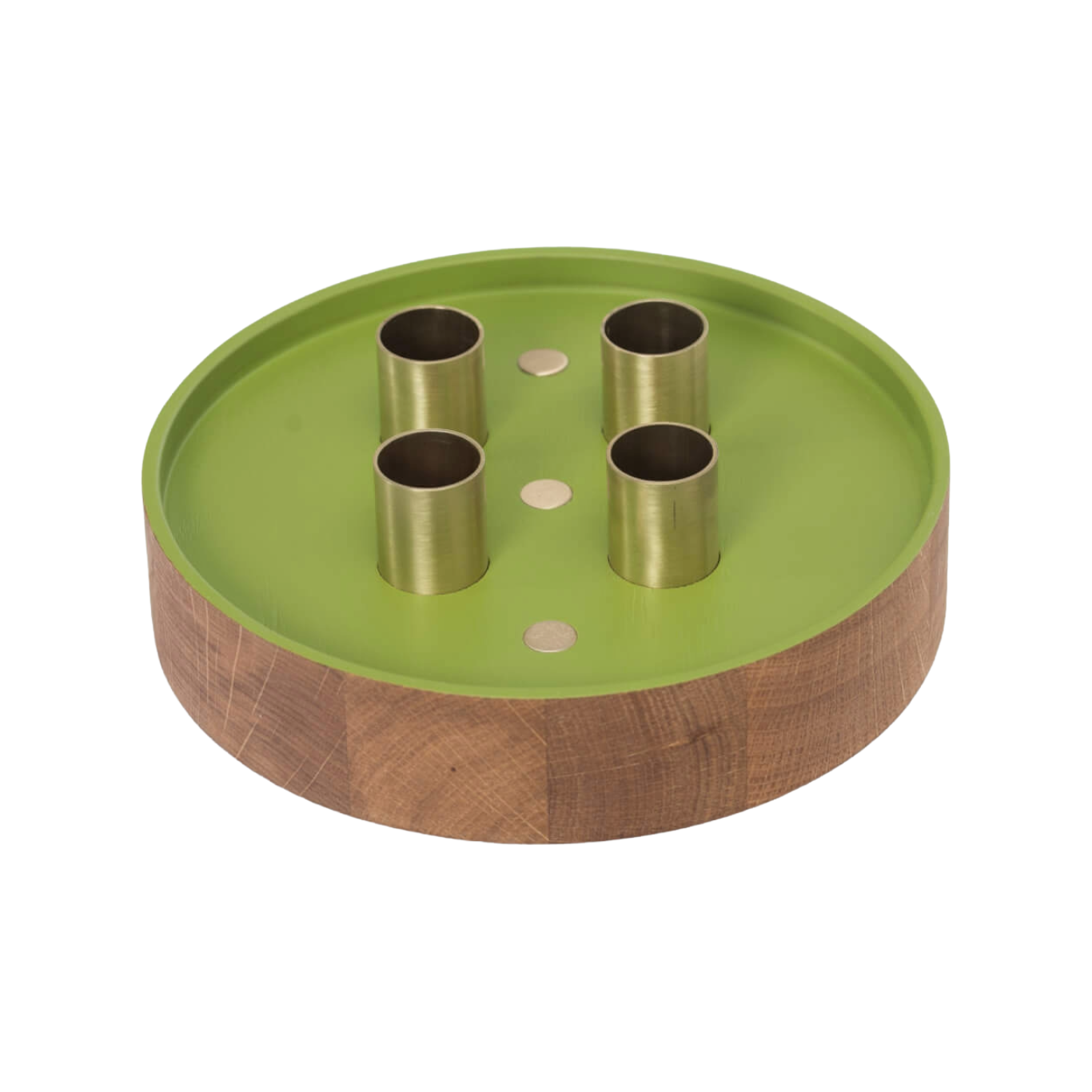 Kerzenhalter ENLIGHTENMENT 4 grün mit Messing