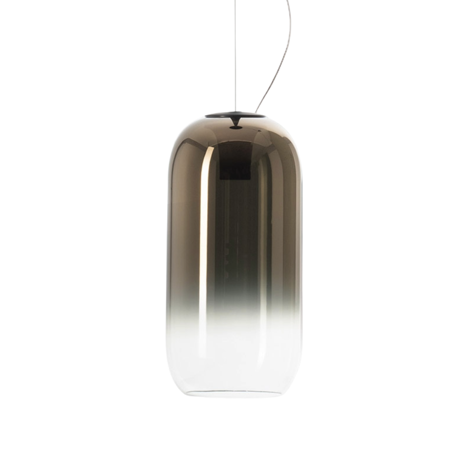 GOPLE Pendant Lamp in Brown with Silver Finish