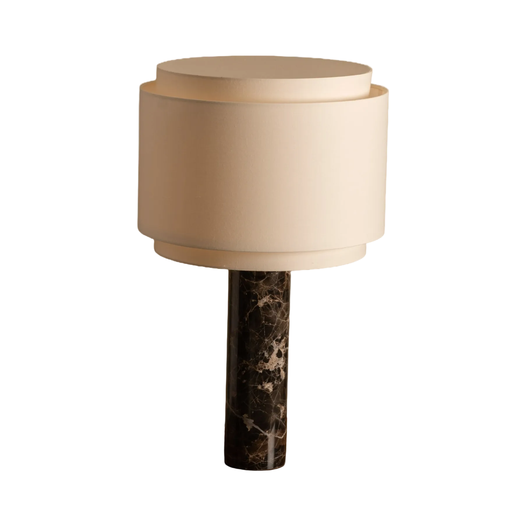 Tischlampe PIPO DUOBLE brauner Marmor