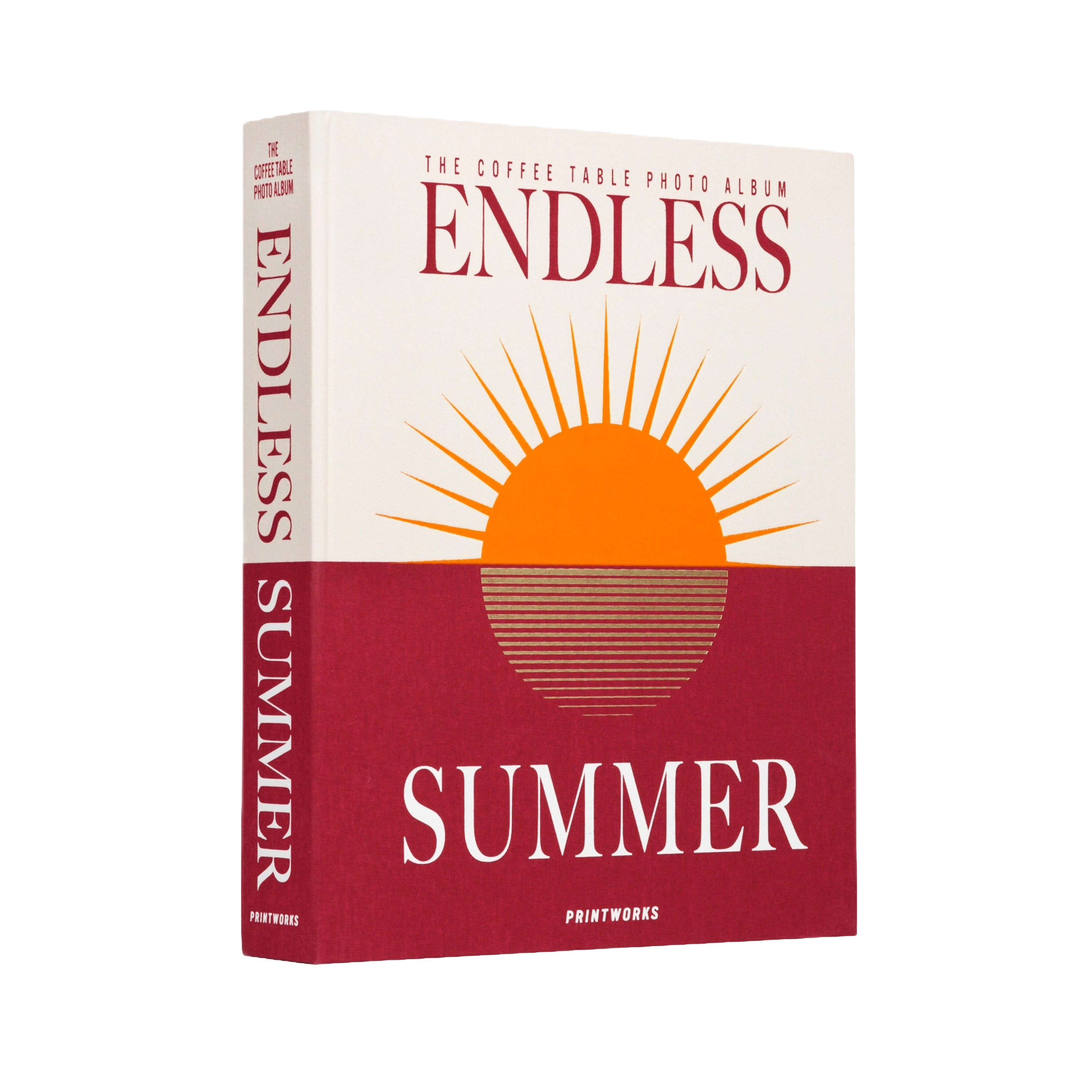 ENDLESS SUMMER burgundy photo album with beige