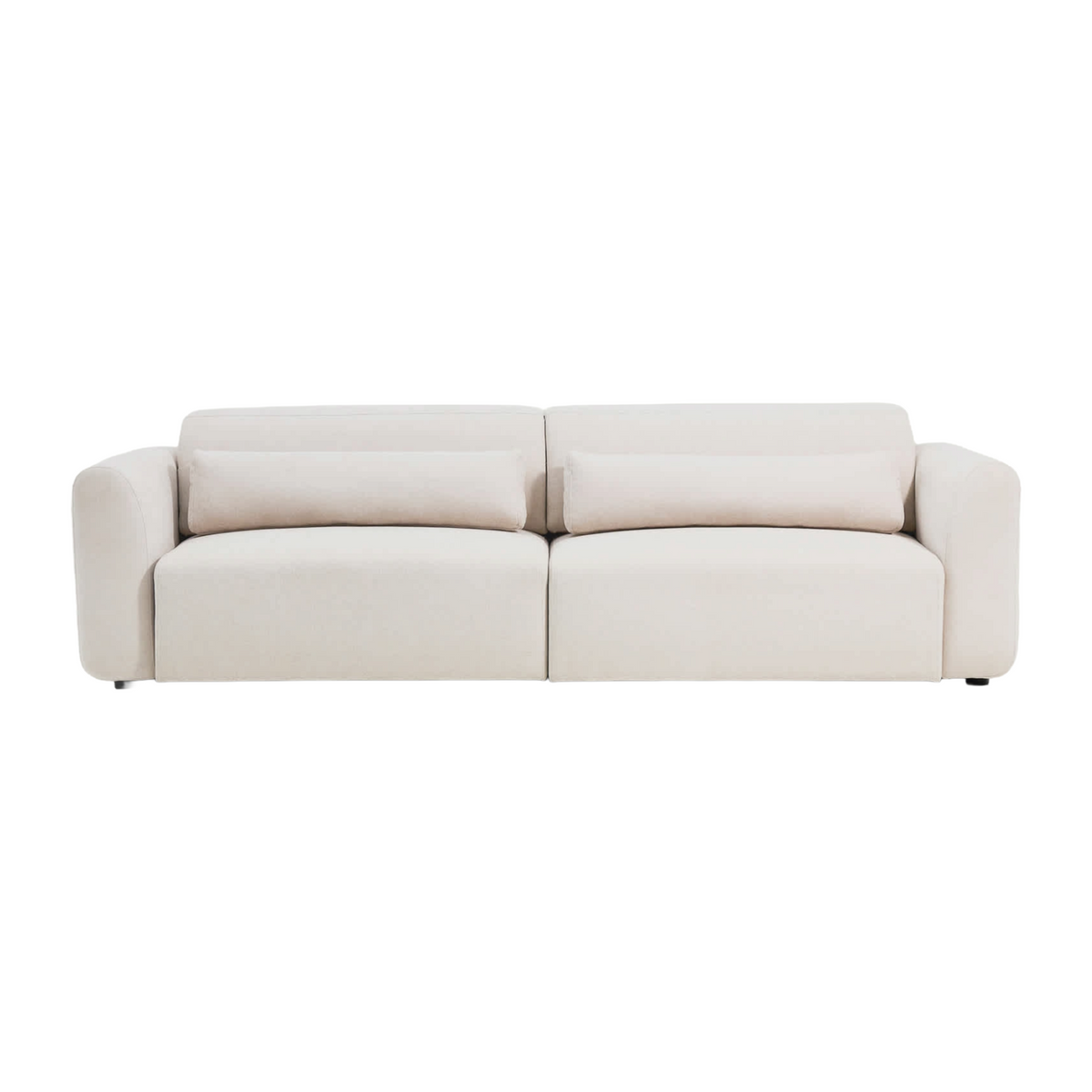 Sofa für 4 Personen mit elektrischem Auszug LARES beige Chenille