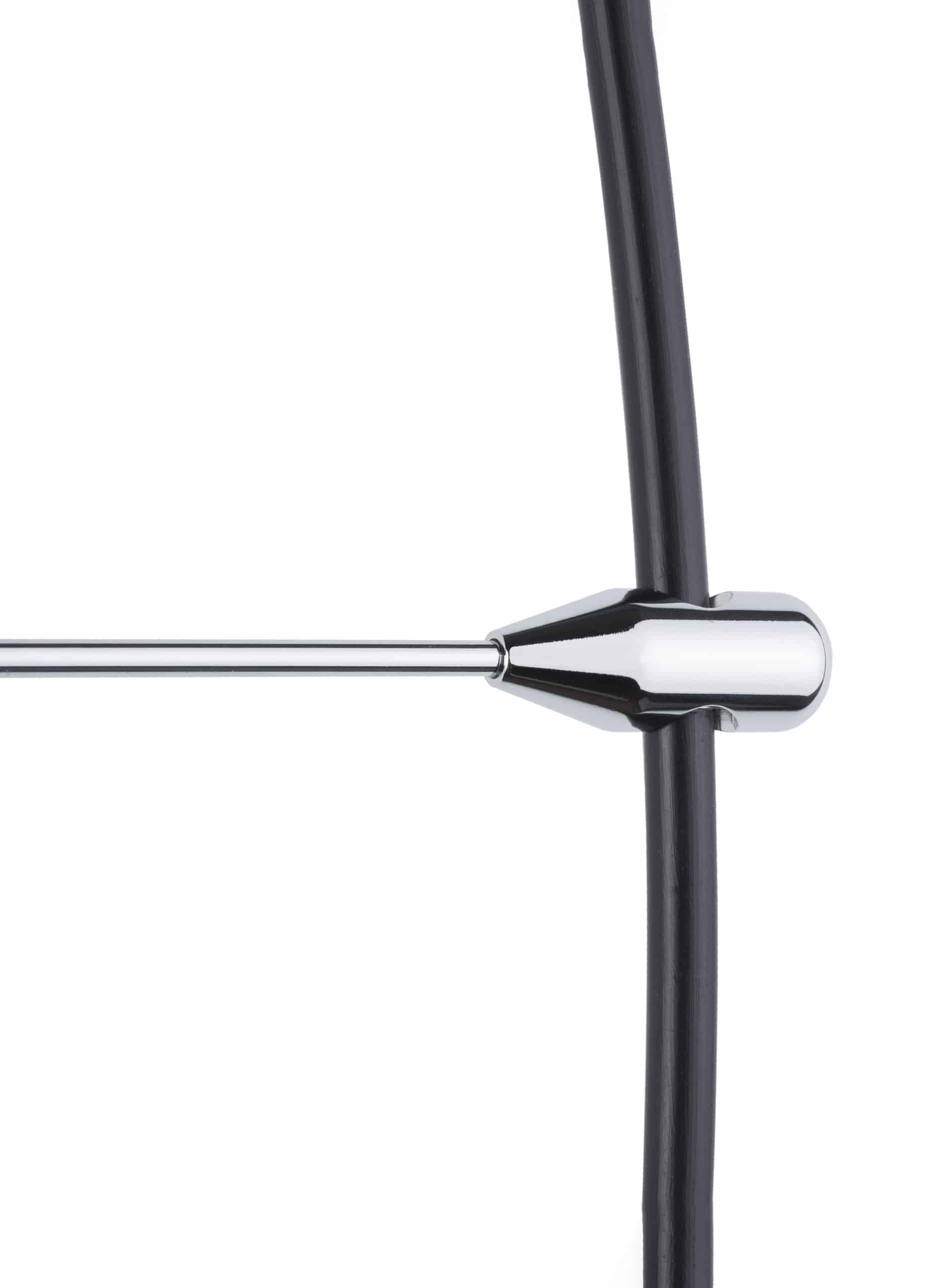 BILBAO wall clock in black walnut wood with black and chrome