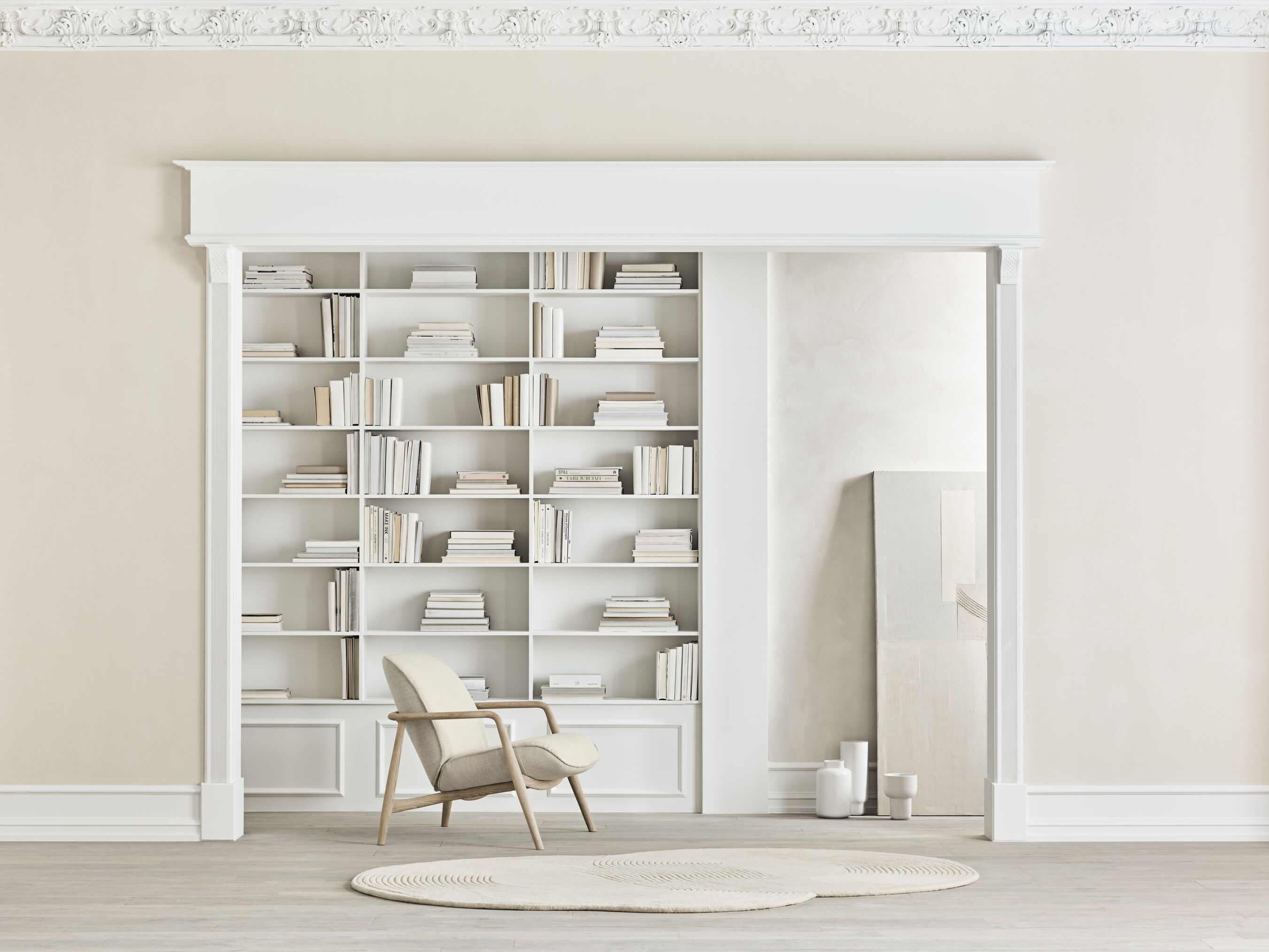 Ovaler Teppich ZEN ROUNDED beige