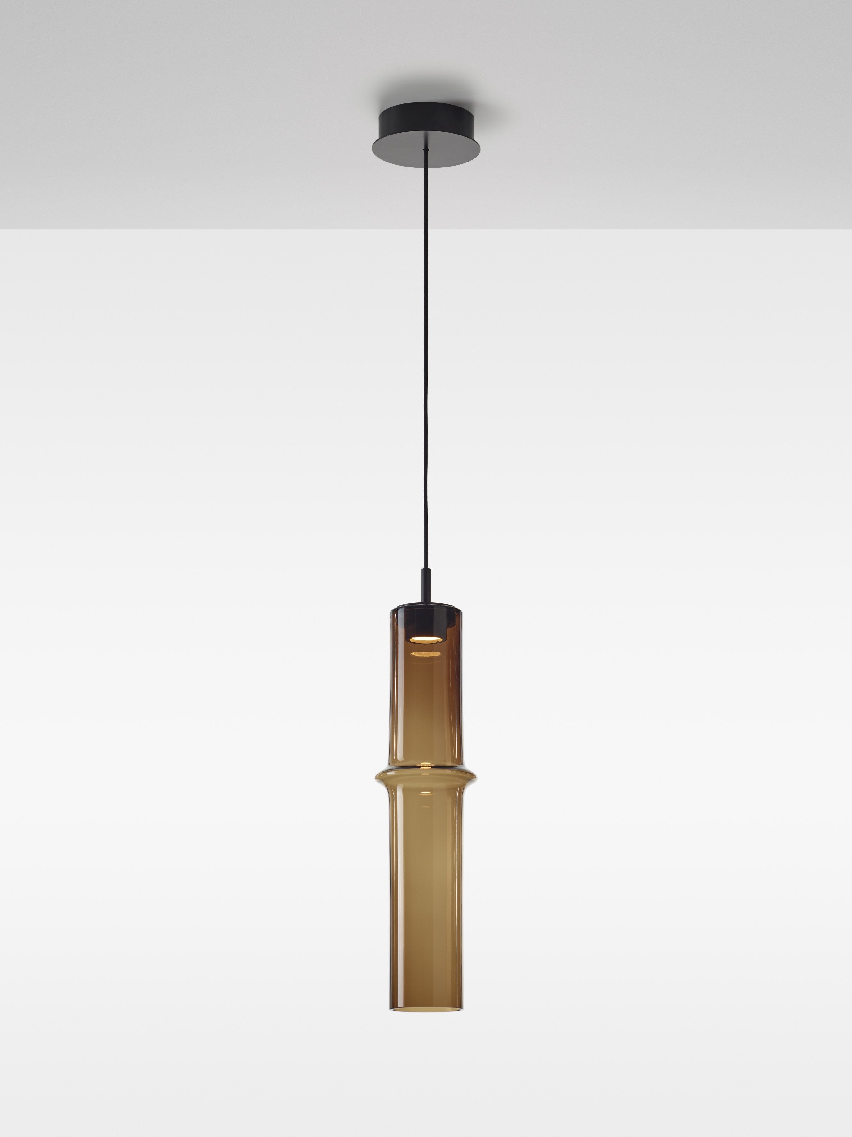 Lampe Bambuswaldglas hängende Lampe