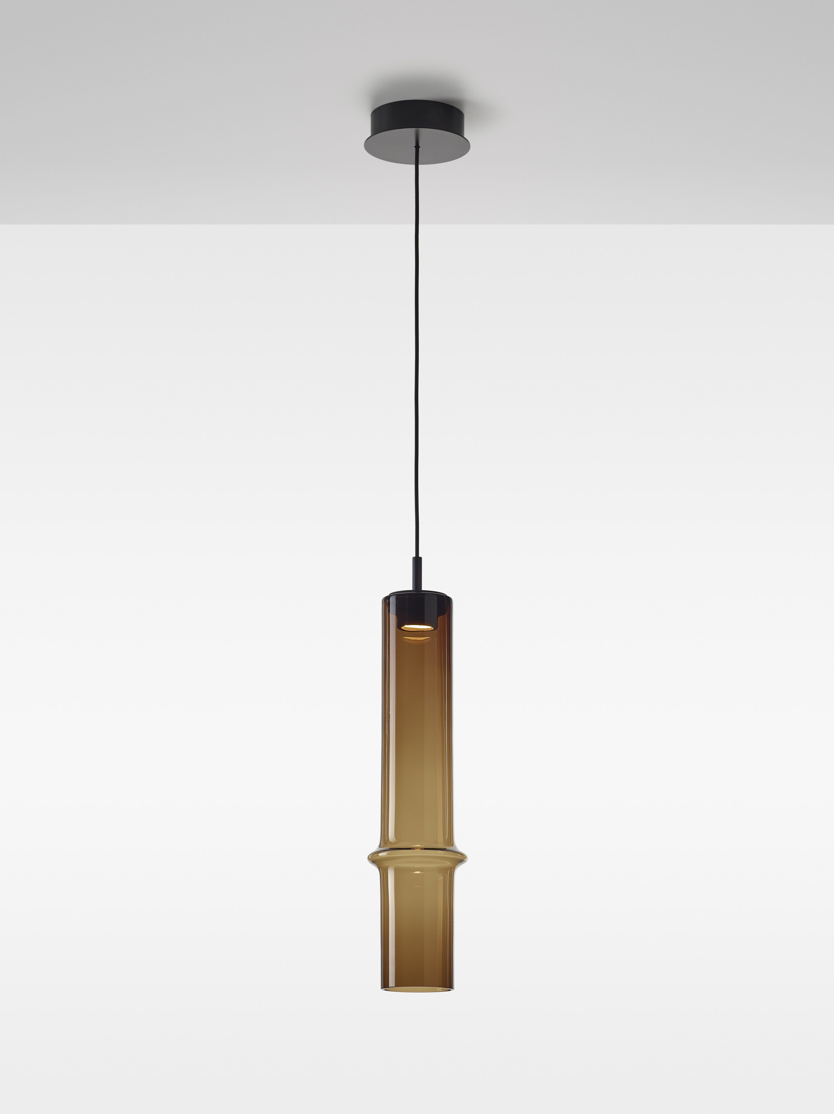 Lampe Bambuswaldglas hängende Lampe